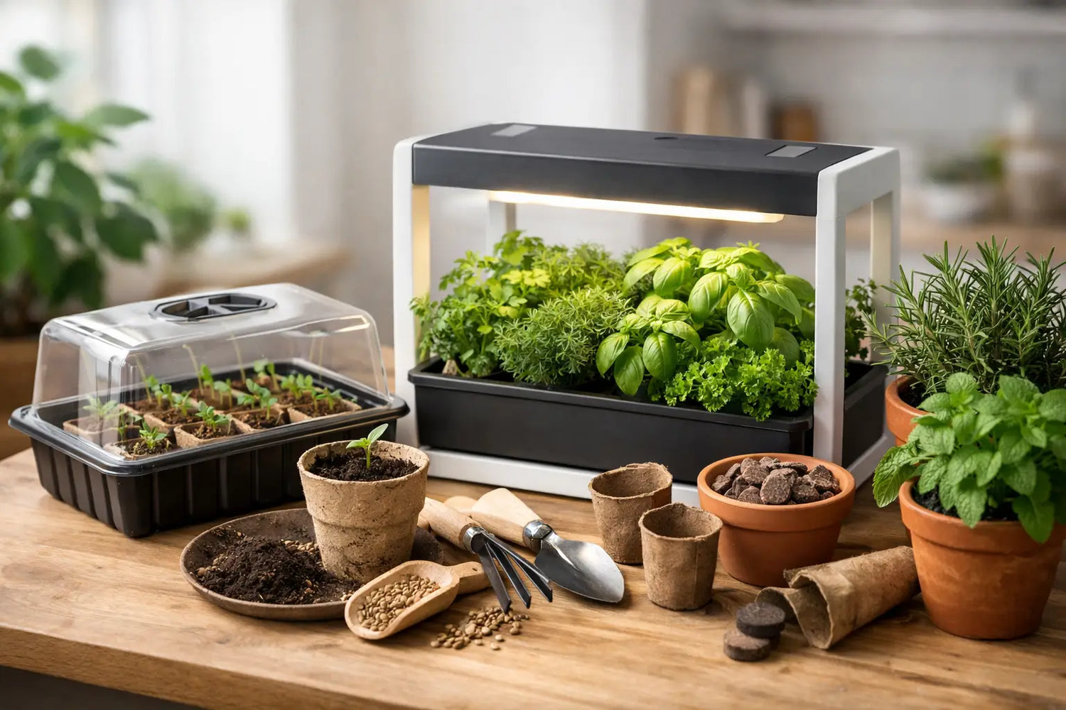 Anzuchtset für Indoor Kräuter richtig wählen