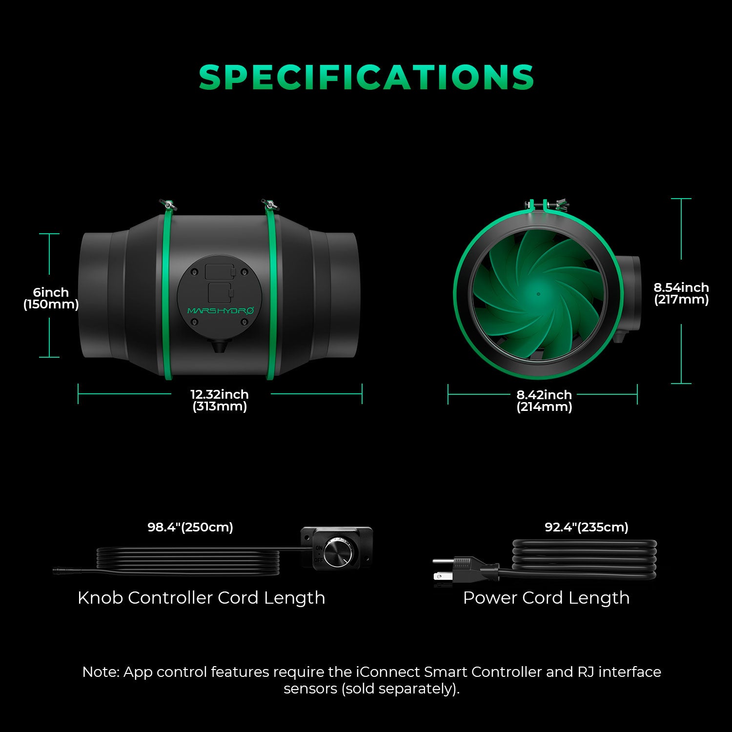 Komplettset (240x240x200 cm) 1920 Watt FC 4800 EVO LED mit iFresh für App-Steuerung