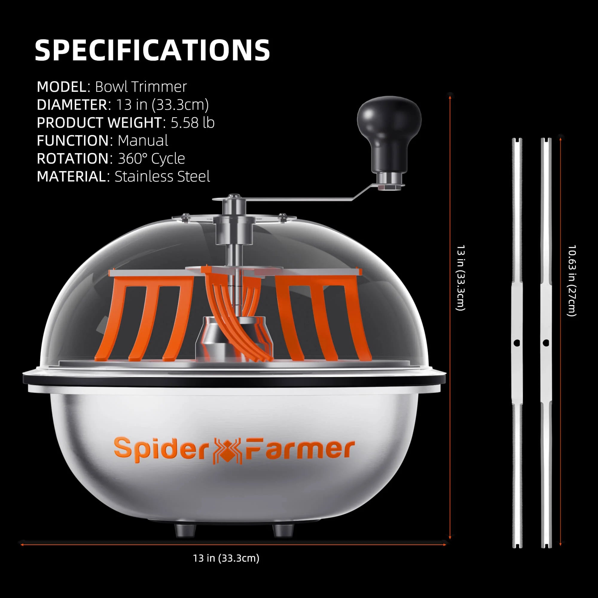 Mechanische Trimmer-Maschine Ø 33 cm