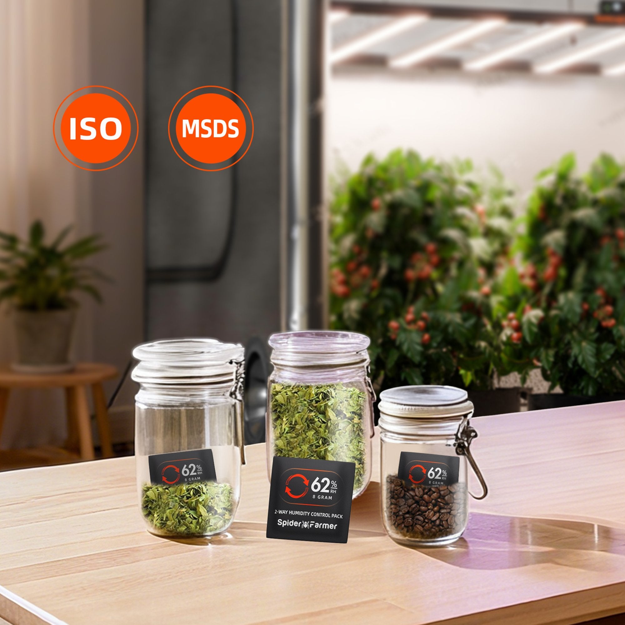 10 Stück 8 g 2-Way Humidity Control Hygro-Packs 62%
