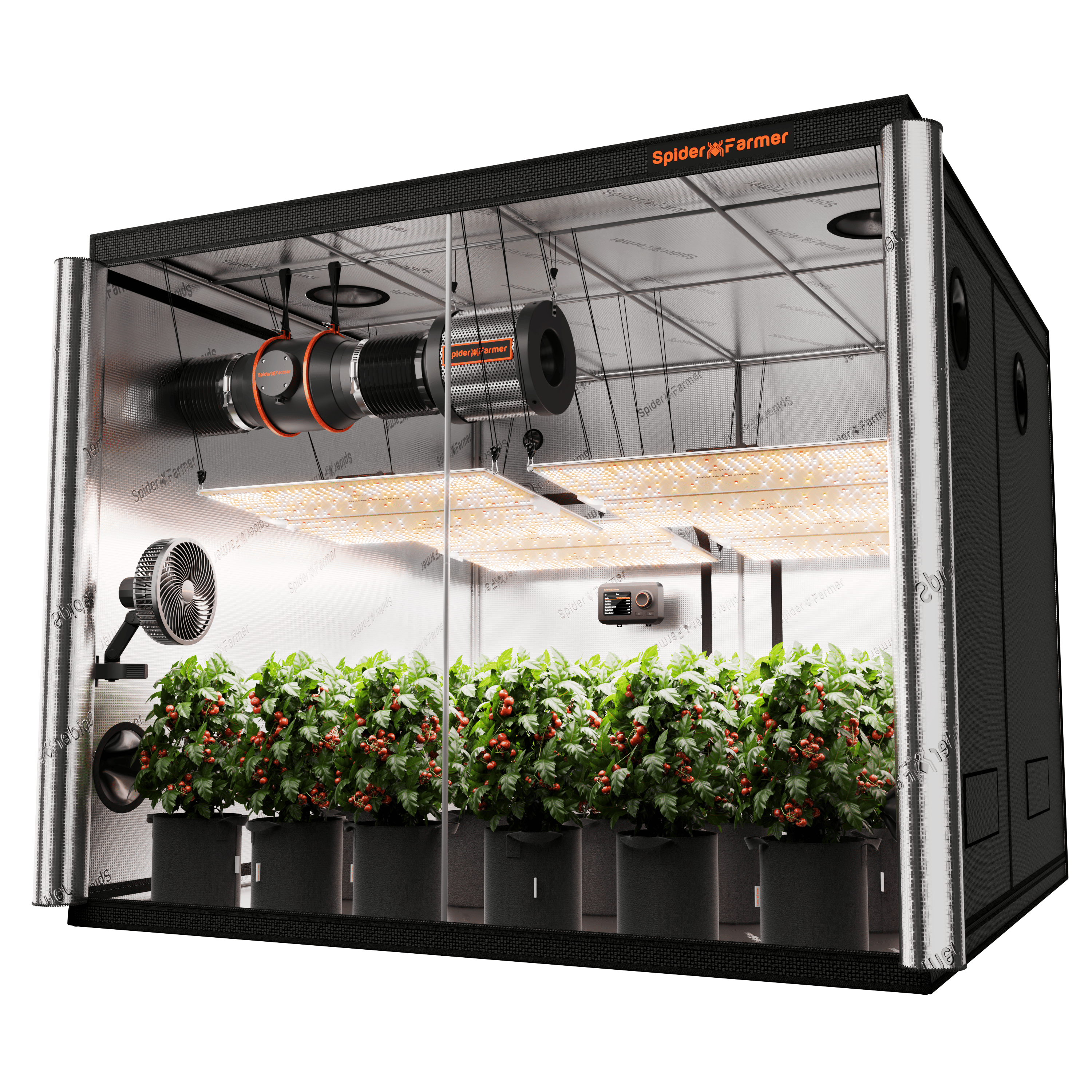 Komplettset (240x240x200 cm) 1800 Watt LED mit smarter Klimasteuerung