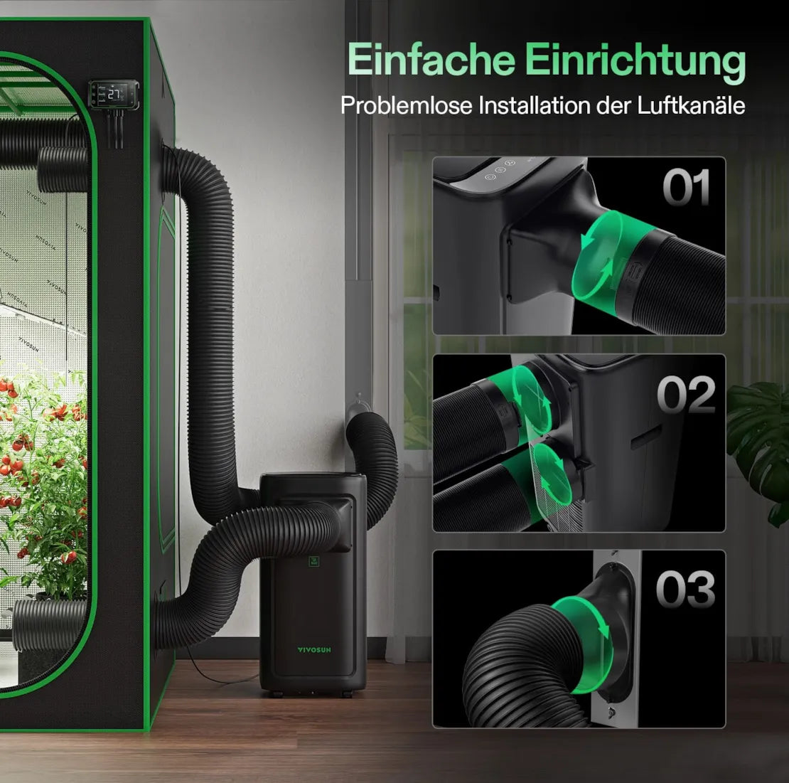 AeroLush C08 smartes Klimagerät mit 785 Watt und 4-in-1 Klimaprogramme