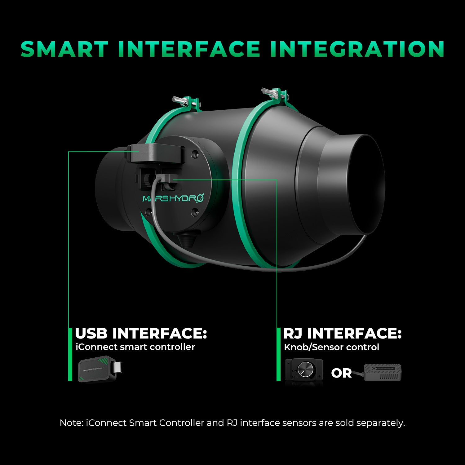 iFresh smartes Abluftset mit App-Steuerung bis 686 m³/h inkl. Schwenkventilator, Stofftöpfe und mehr Zubehör