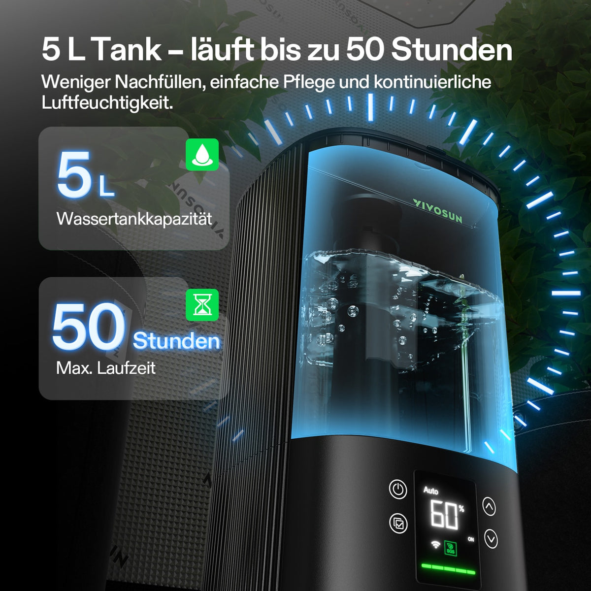 VIVOSUN AeroStream H05 smarter Luftbefeuchter mit 5 Liter Tank – Galerie 5
