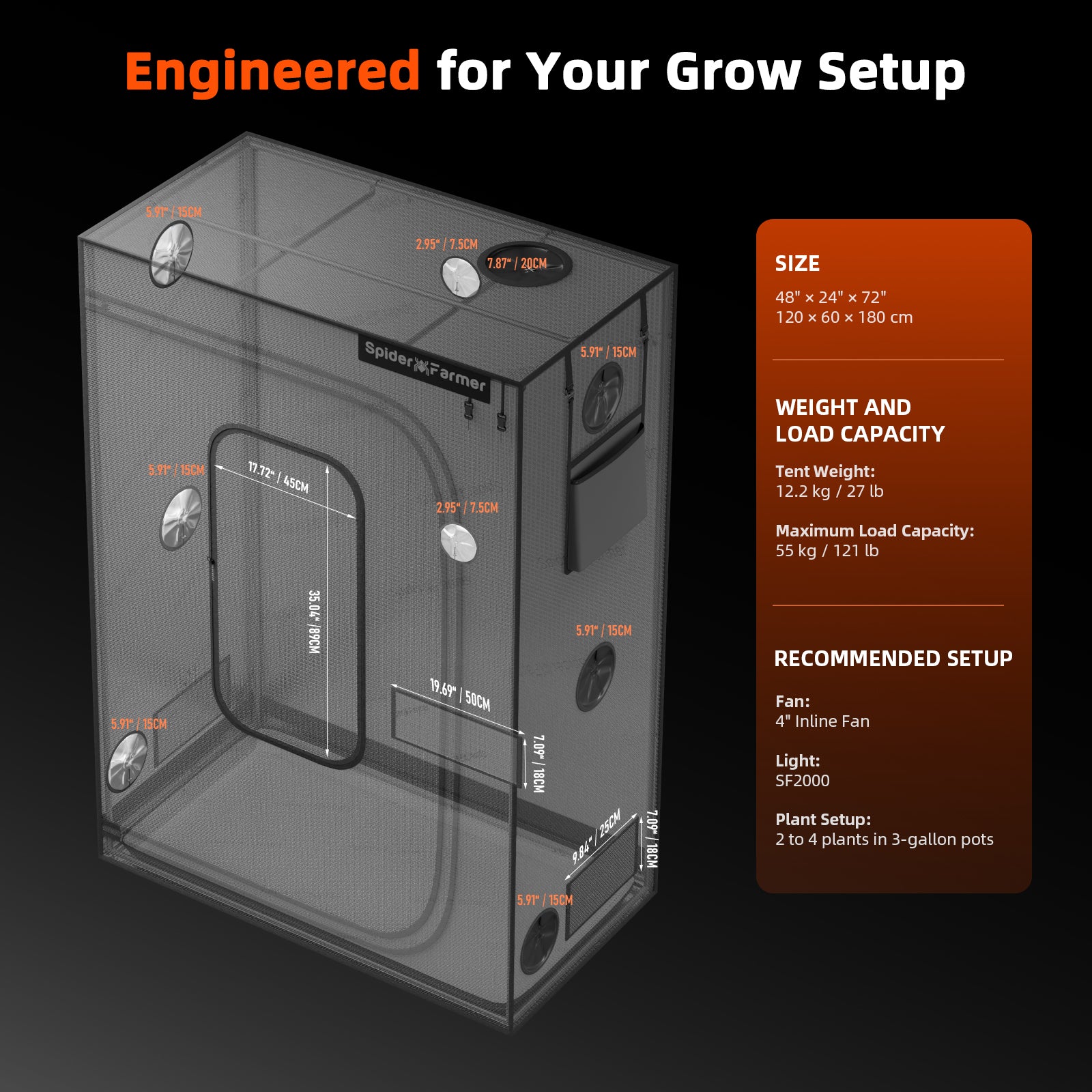 Master Series Growbox (120x60x180 cm)