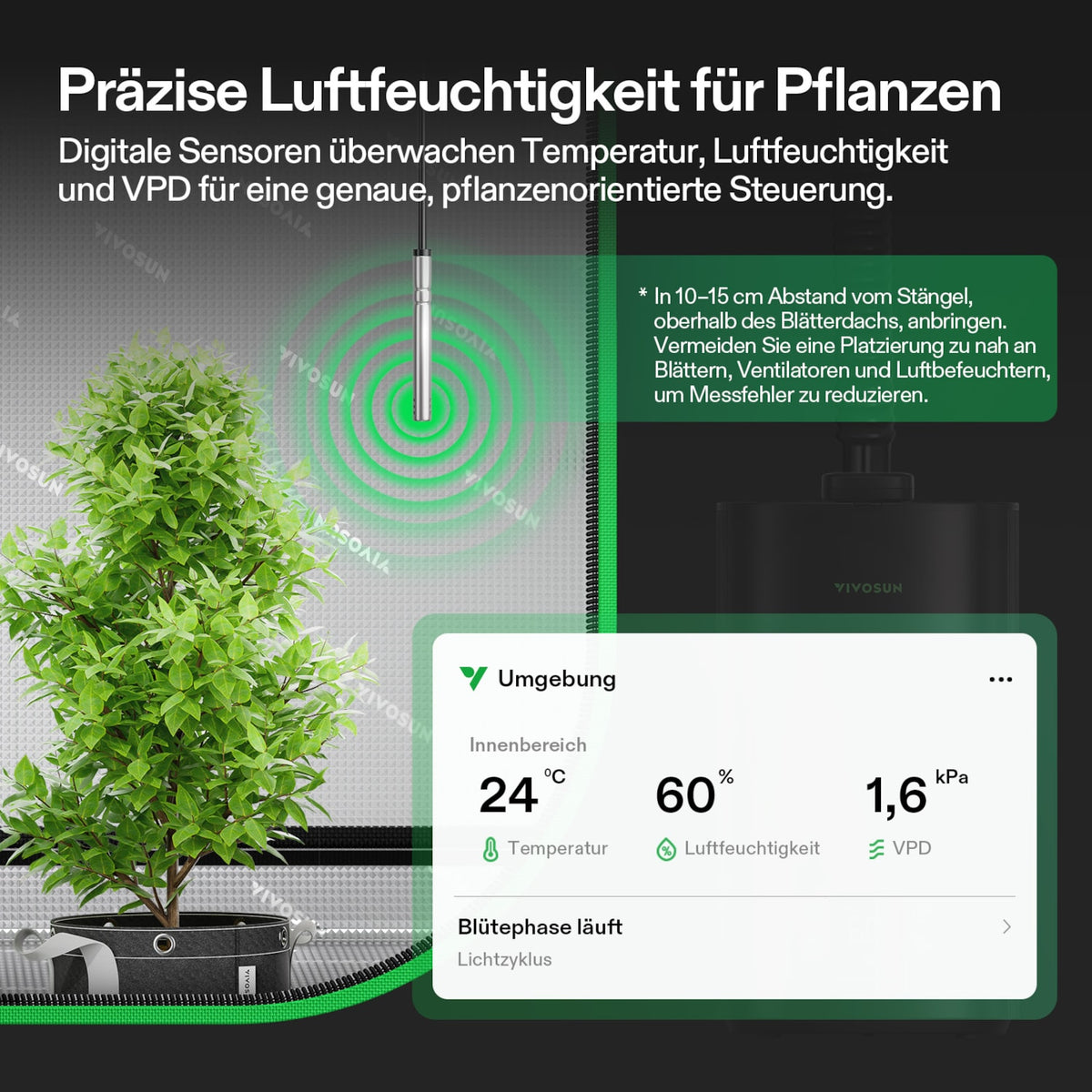 VIVOSUN AeroStream H05 smarter Luftbefeuchter mit 5 Liter Tank – Galerie 3