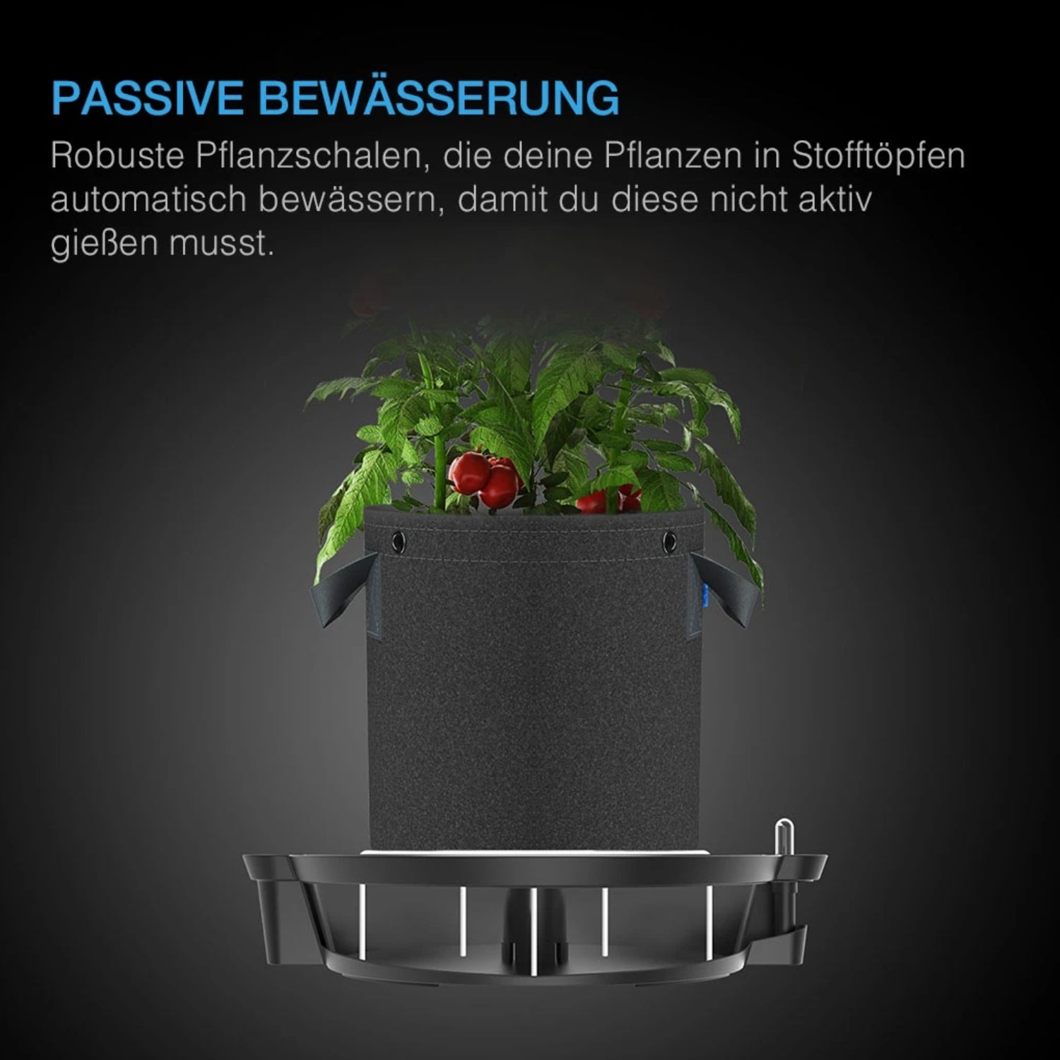 Selbstbewässerungsbasis für Stofftöpfe 4er Set