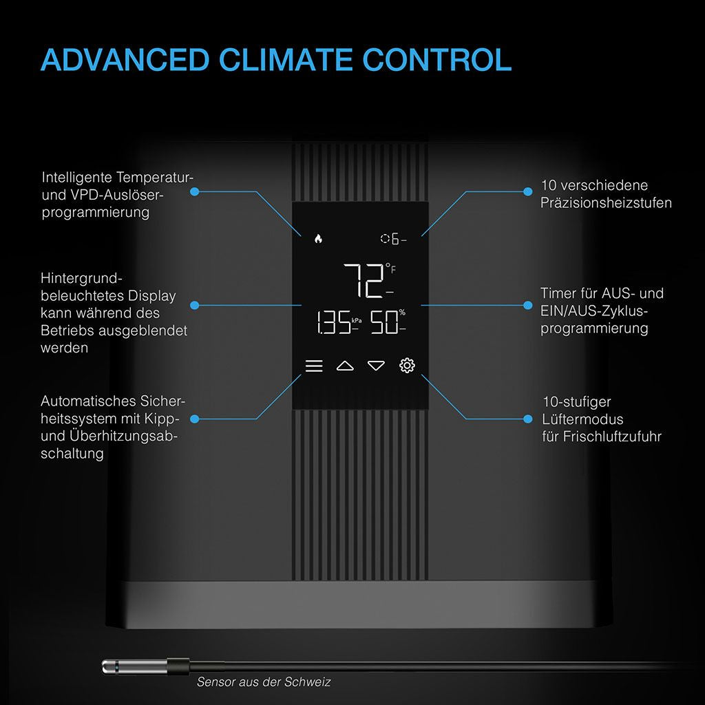 THERMOFORGE T3 smarter Heizlüfter mit 10 Stufen 530 Watt