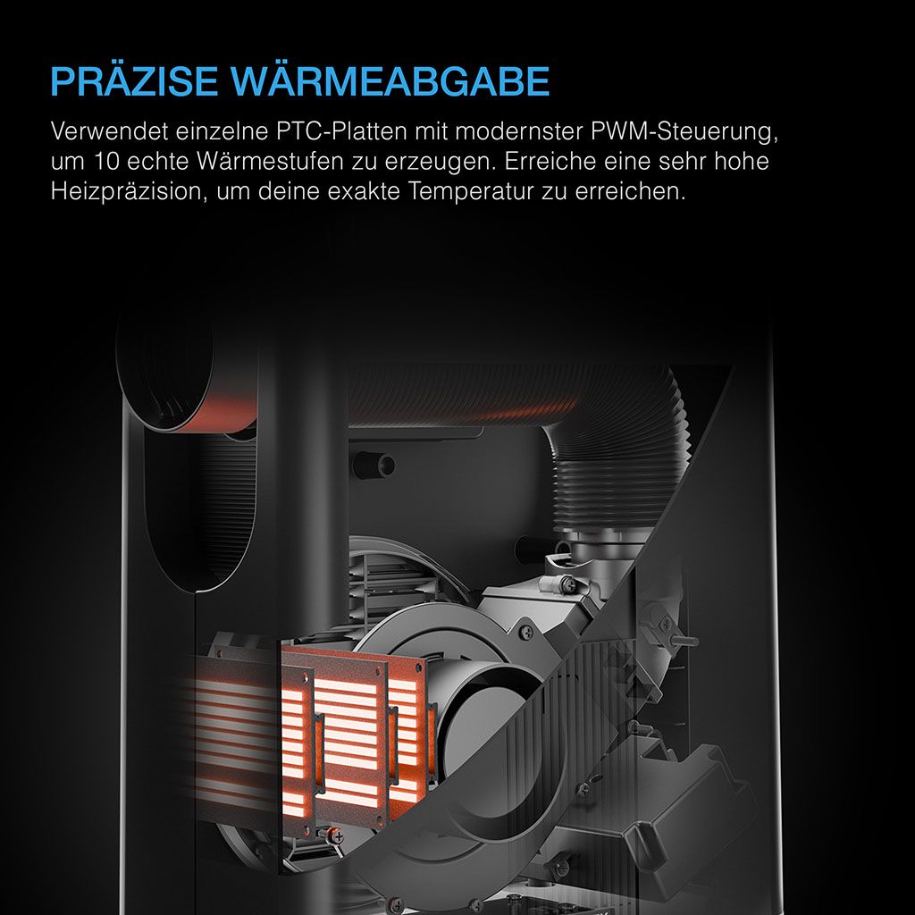 THERMOFORGE T3 smarter Heizlüfter mit 10 Stufen 530 Watt