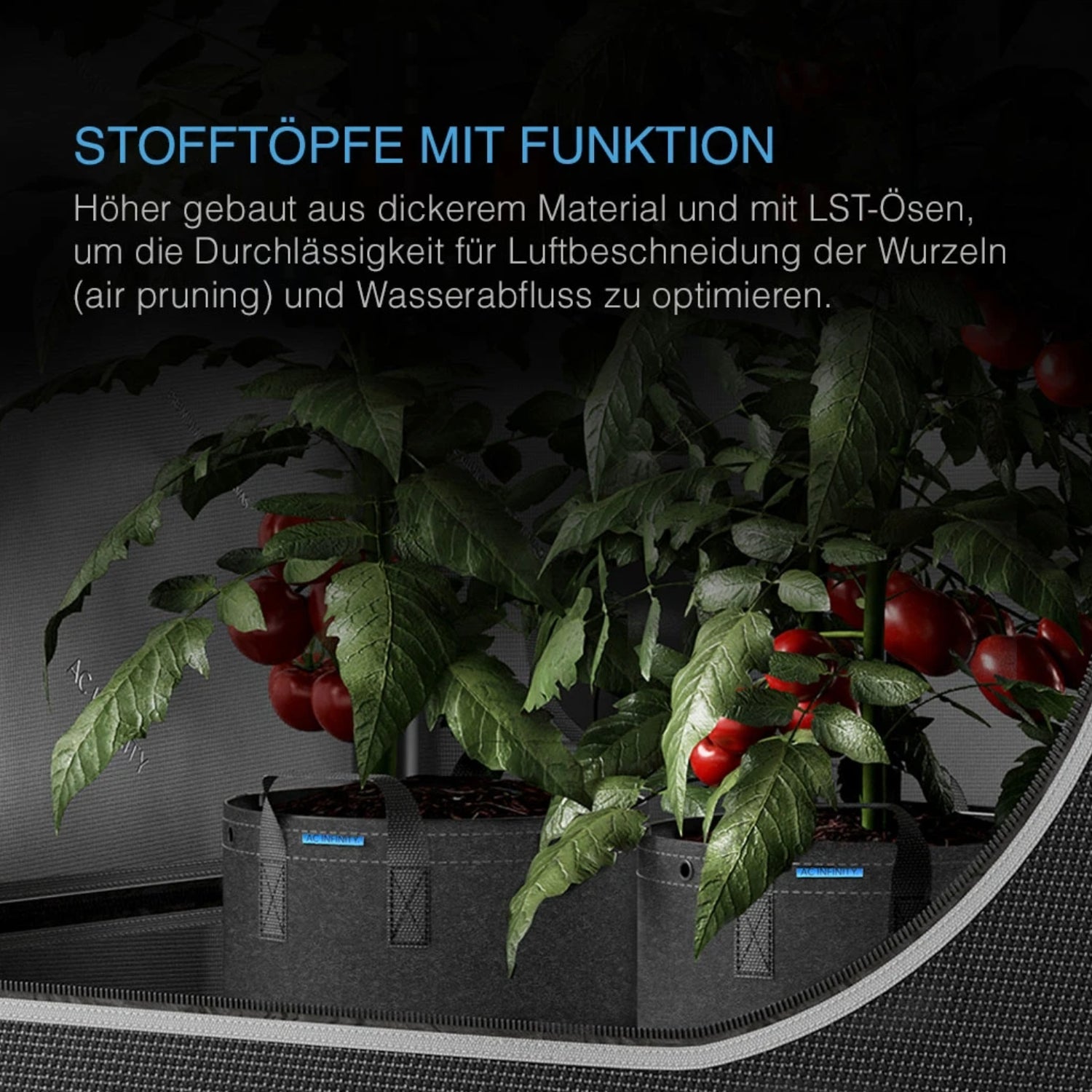 Stofftopf rund 5er Set