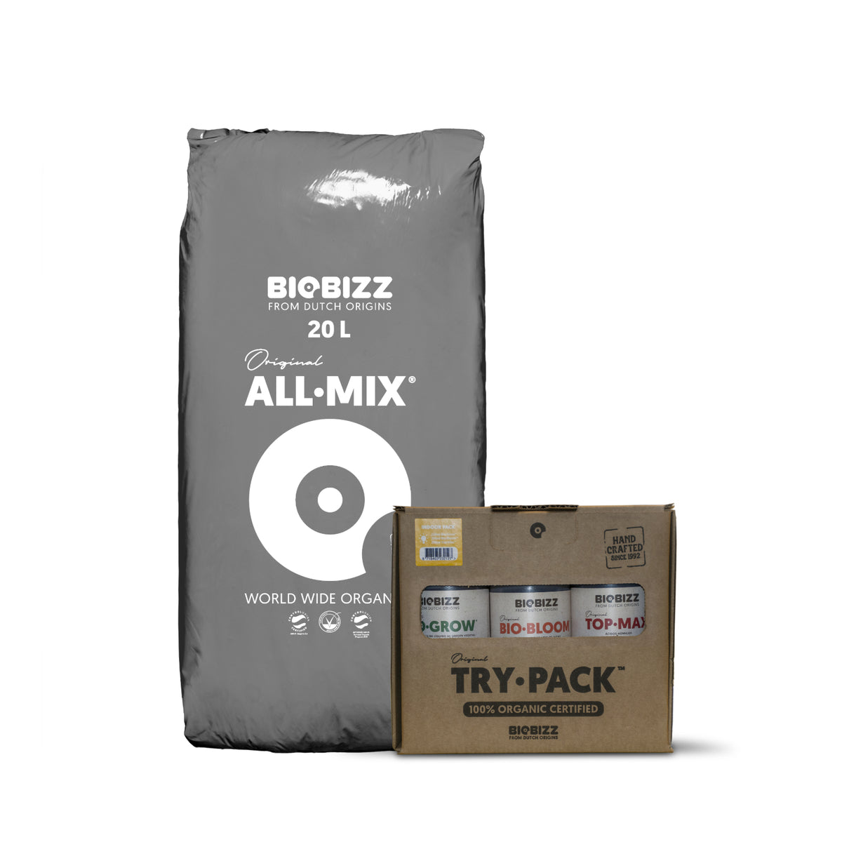 Kit Coltivazione Idroponica BioBizz All-Mix Con Fertilizzanti Trypack - Substrato E Nutrienti Per Piante Indoor/Outdoor