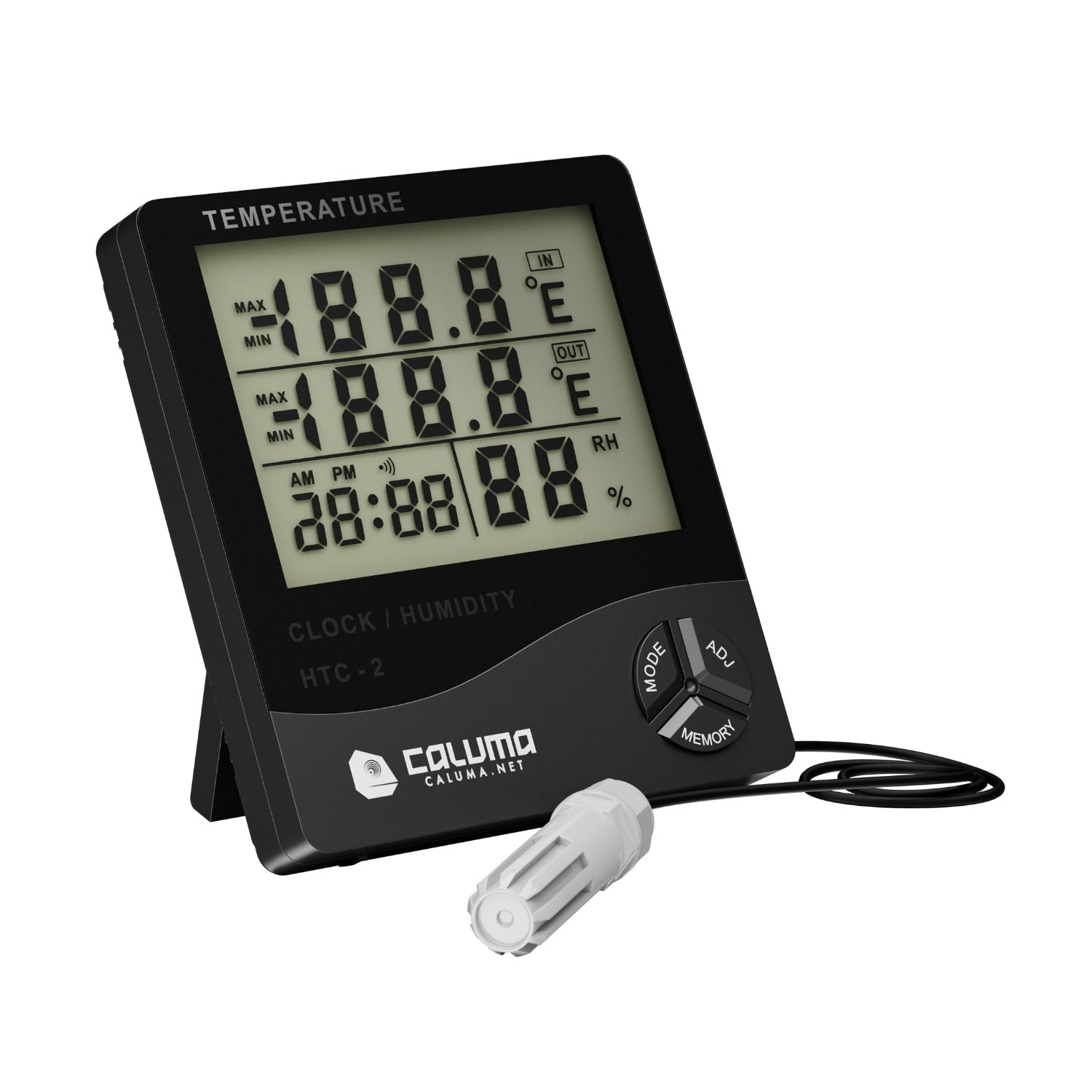 Thermo-Hygrometer mit Uhr und externer Sonde