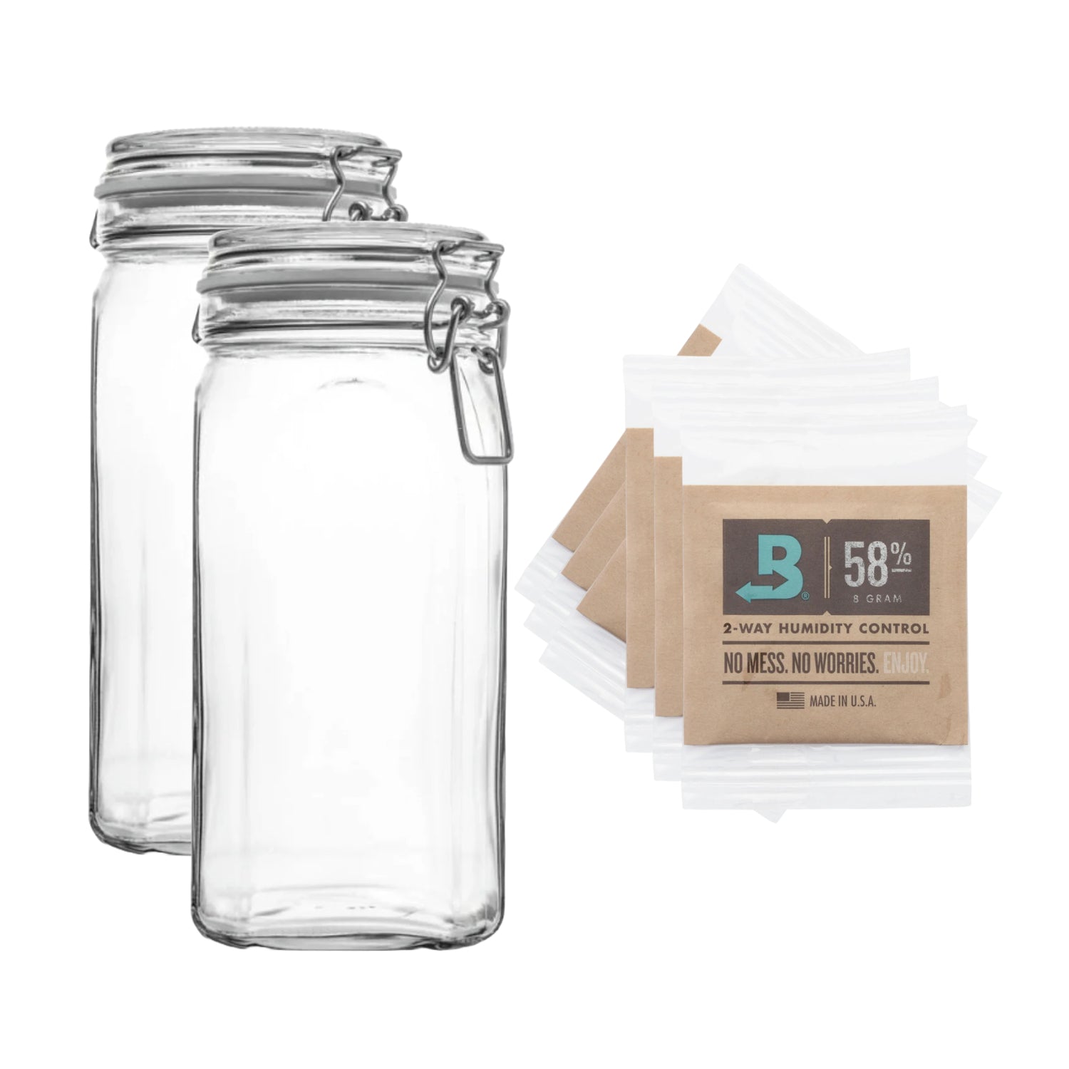Fermentations-Starterset: 1500 ml Glser + Boveda 58% Feuchtigkeitspads