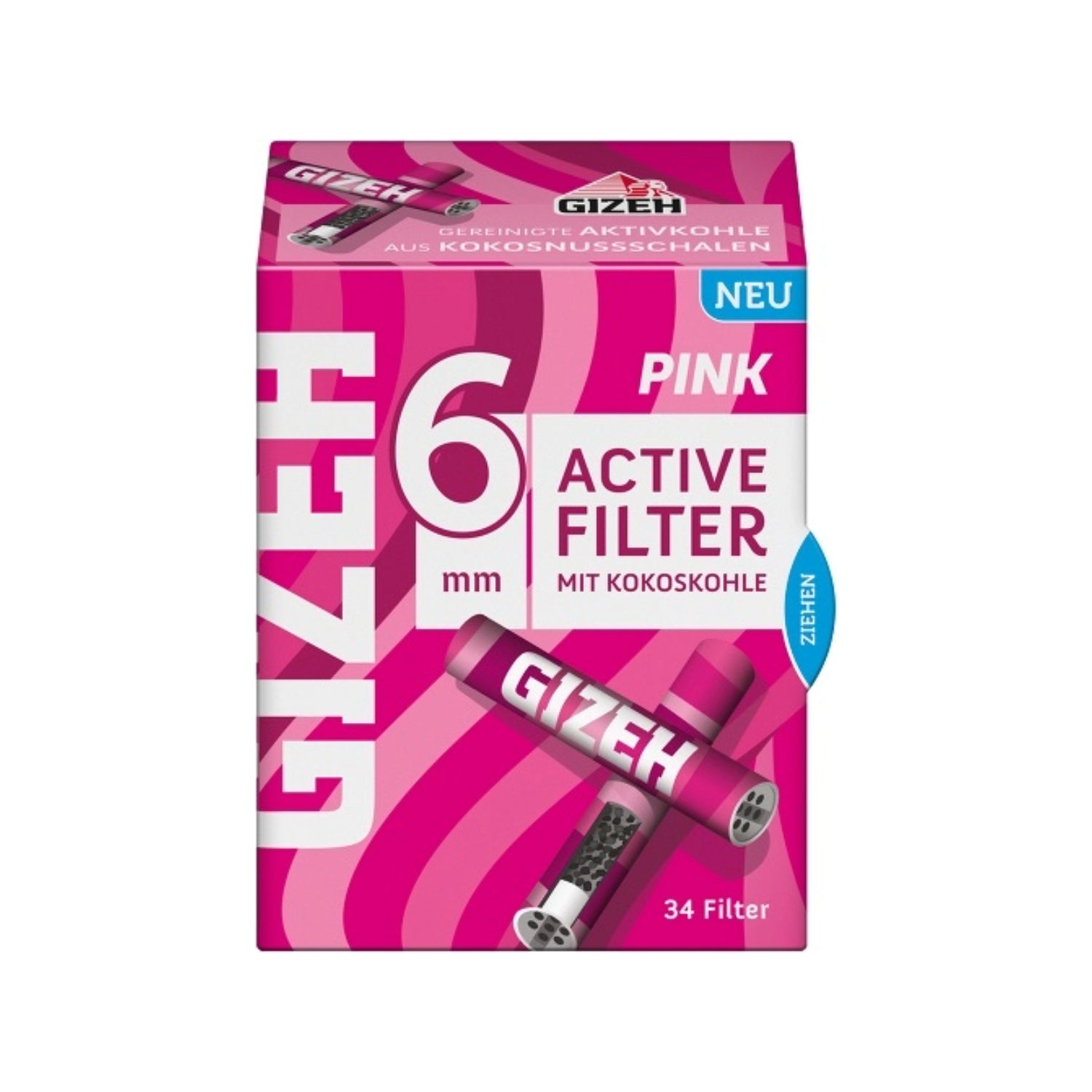 Active Filter Slim Aktivkohlefilter Pink Ø 6 mm