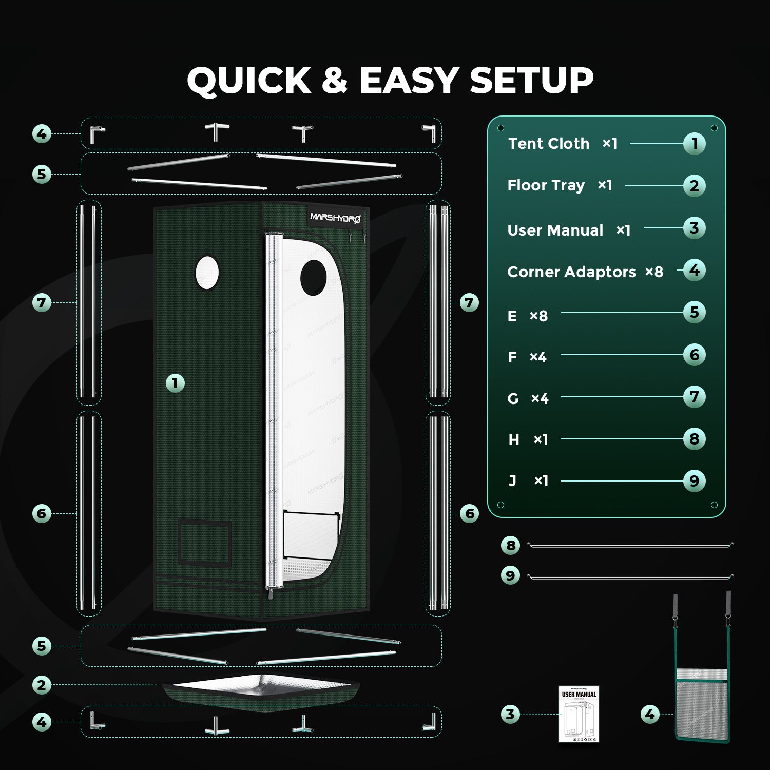 Mars Hydro Pro Growbox (60x60x160 cm)