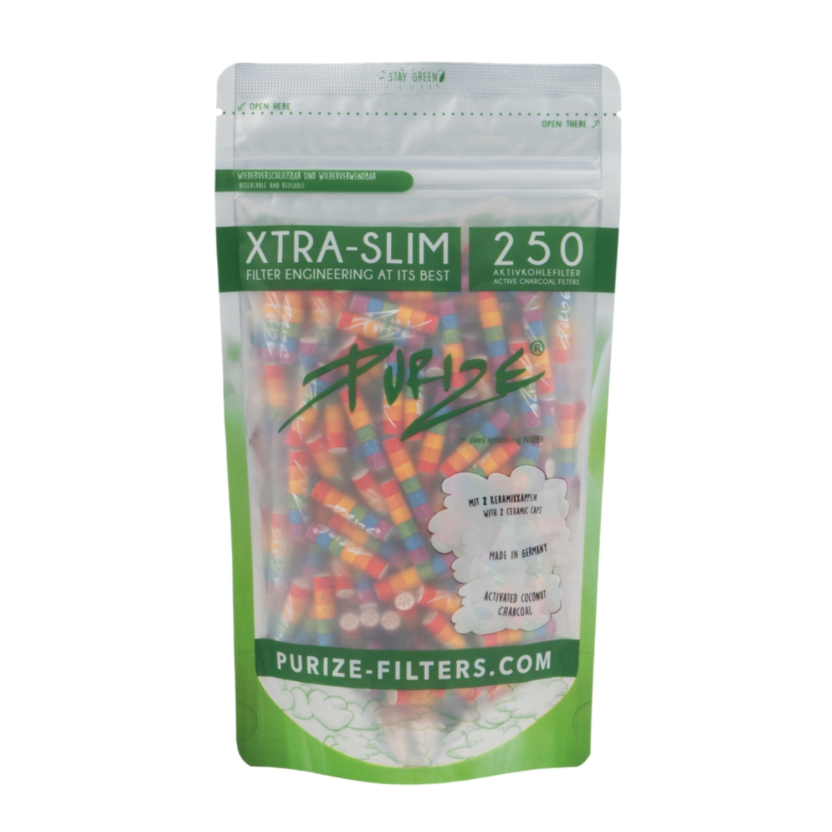 250 Stück XTRA Slim Aktivkohlefilter im Beutel Ø 5,9 mm