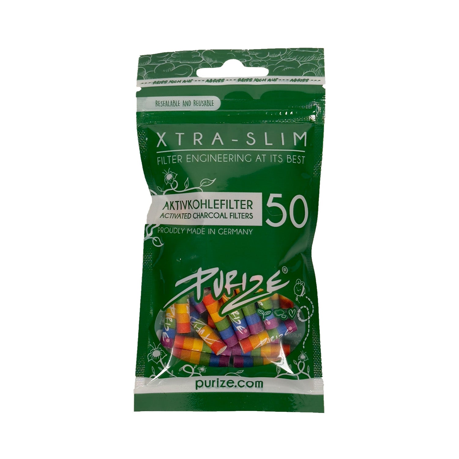 50 Stück XTRA Slim Aktivkohlefilter im Beutel Ø 5,9 mm