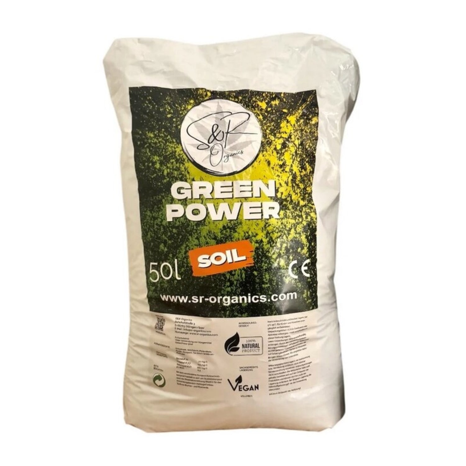 S&R Organics Green Power Soil Light-Mix mit Perlite – 50L