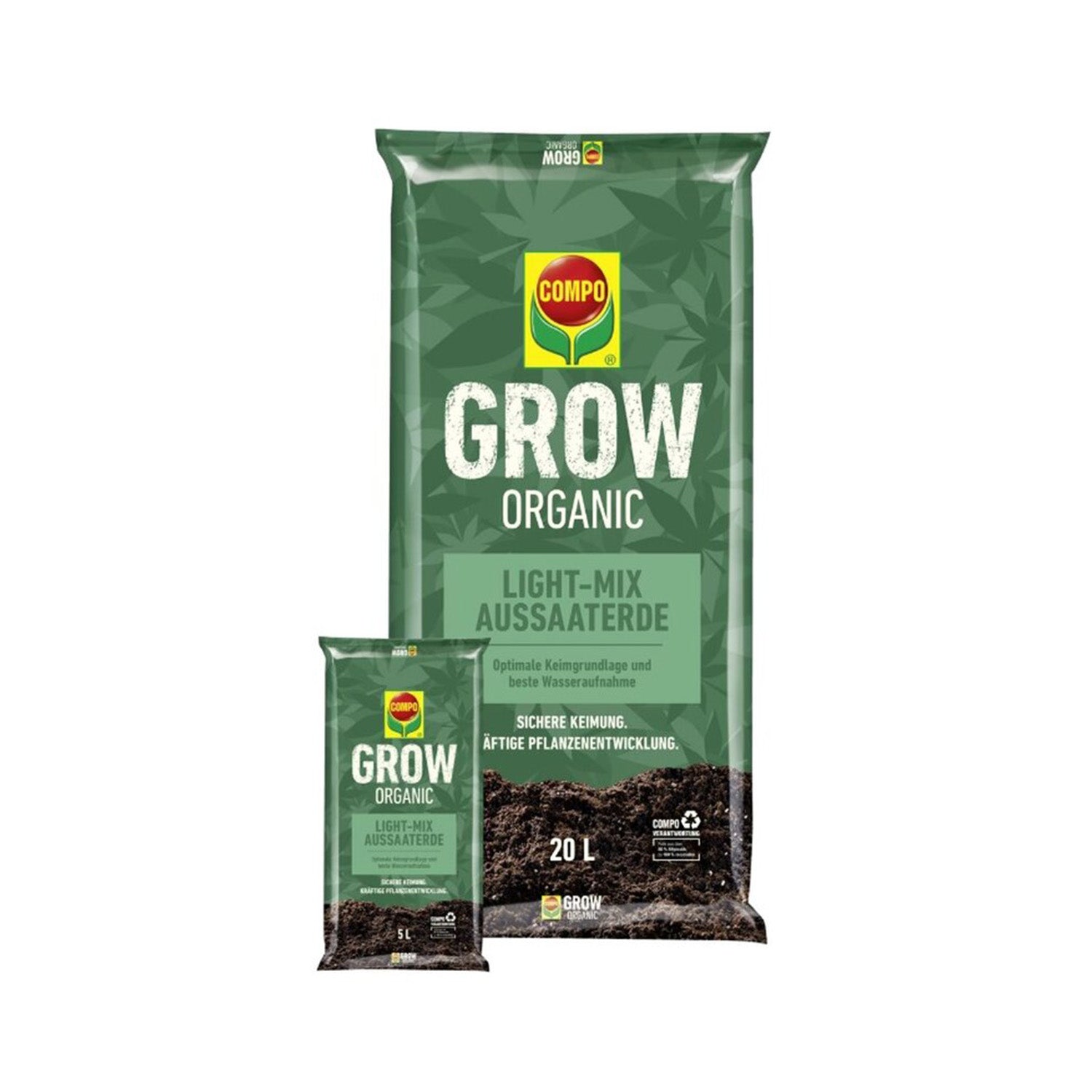 COMPO Grow Organic Aussaaterde - Hochwertiges Substrat für optimale Keimung 