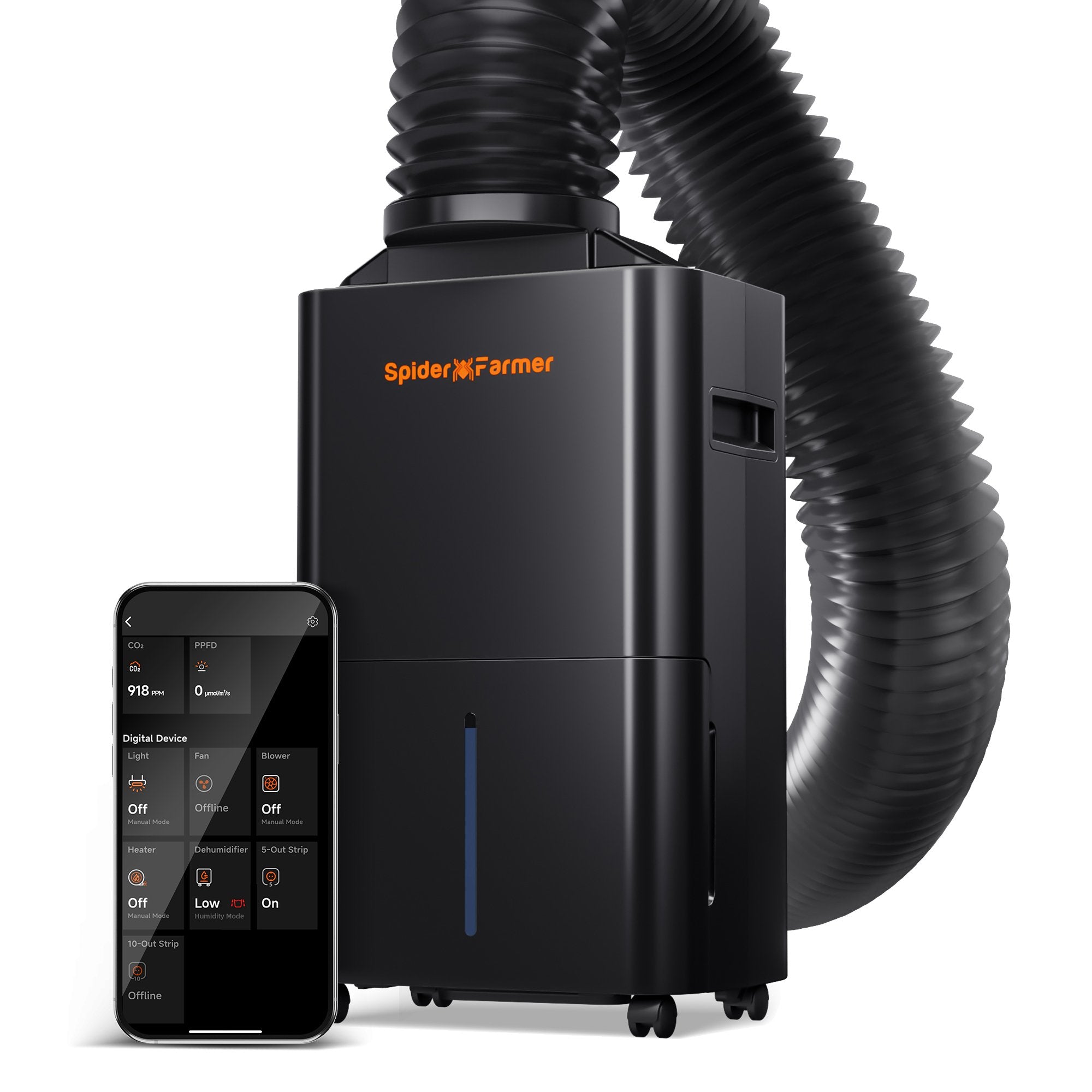 grow zelt luftfeuchtigkeit Spider Farmer smarter Luftentfeuchter 10–14 L