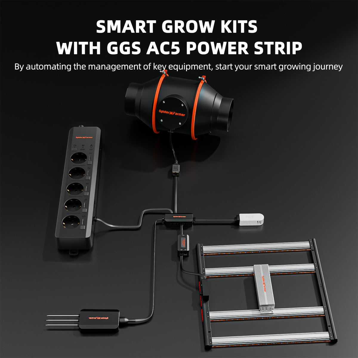 Spider Farmer G3000 Komplettset – G3000 mit AC5 und Abluftsystem