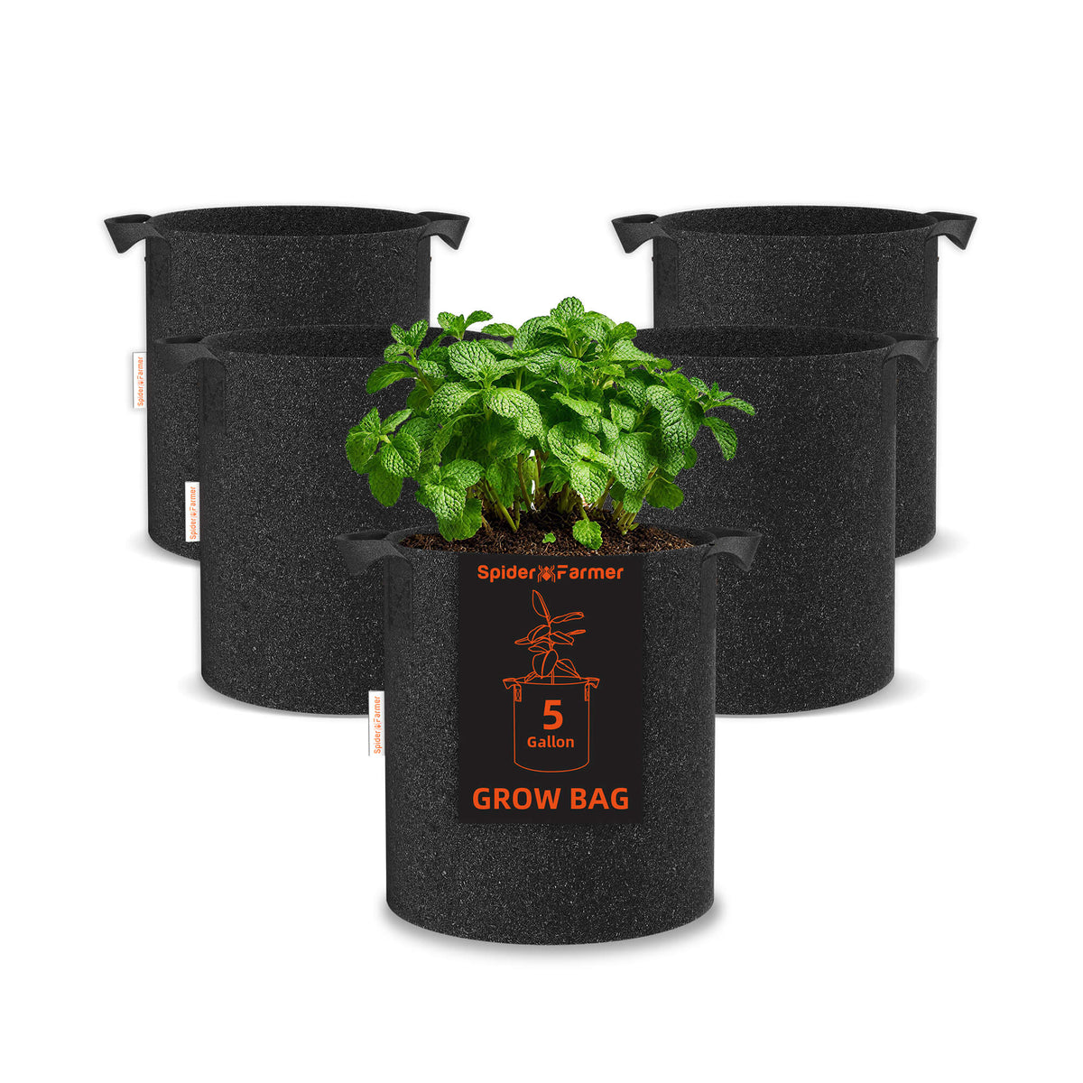 Spider Farmer G3000 Komplettset – 5-Gallonen-Stofftöpfe