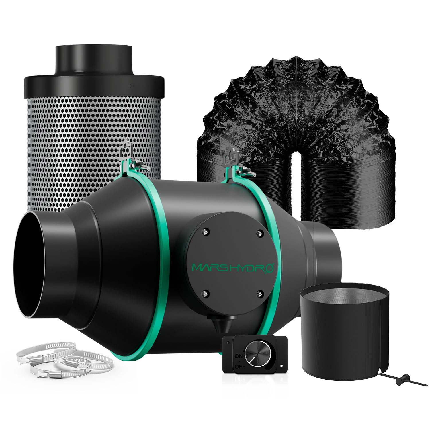 Abluftset mit Klimasteuerung bis 350 m³/h mit iControl, iFresh oder Standard Geschwindigkeitsregler