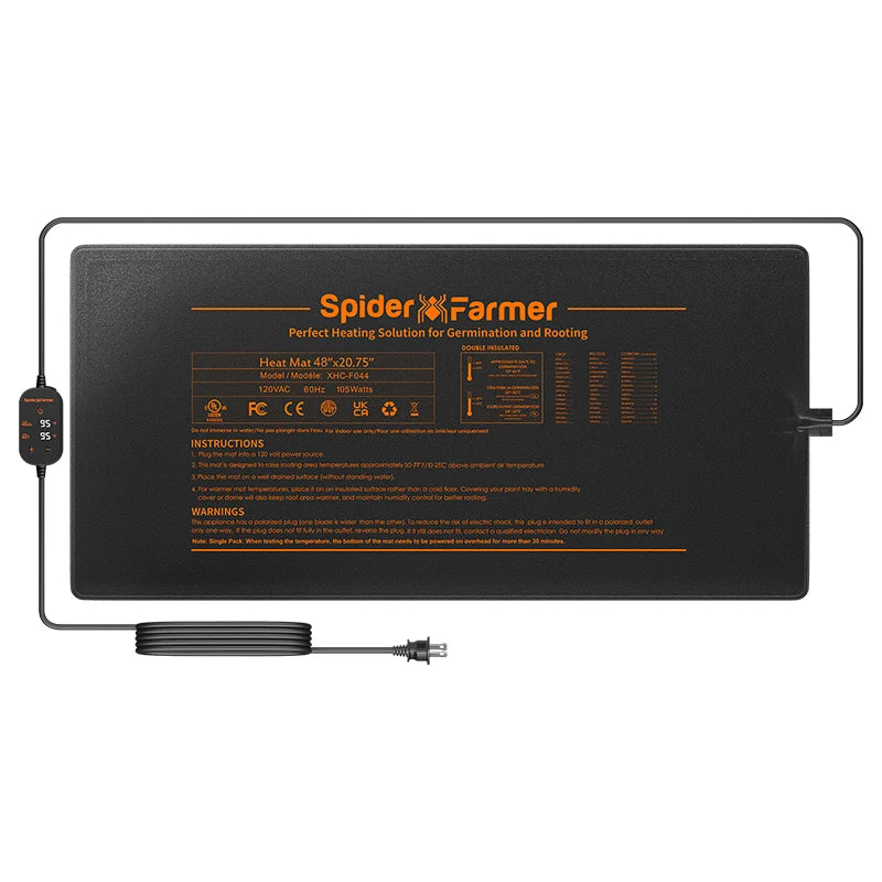 Heizmatte 121x52 cm mit Thermostat 105 Watt