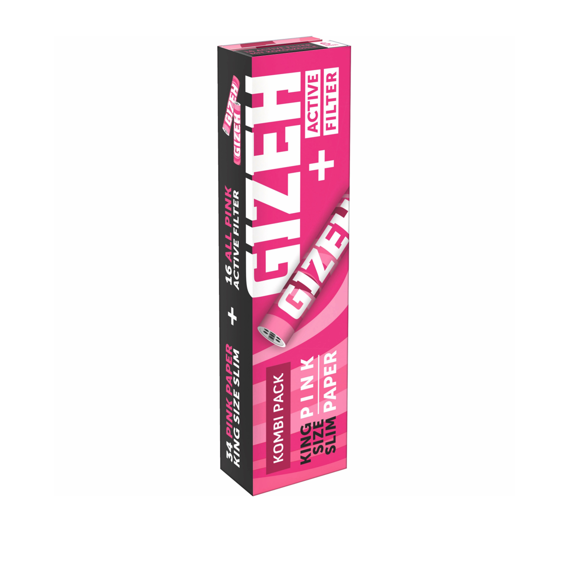 Gizeh Pink King Size Slim Longpapes mit Active Filtern