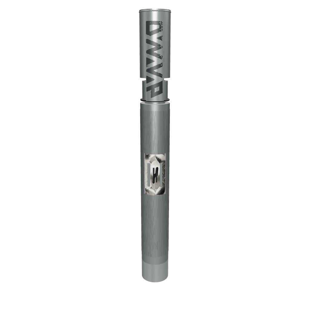 DynaVap M7 Edelstahl – 3D-Näherungsmodell; Luftöffnung und Gravuren vereinfacht