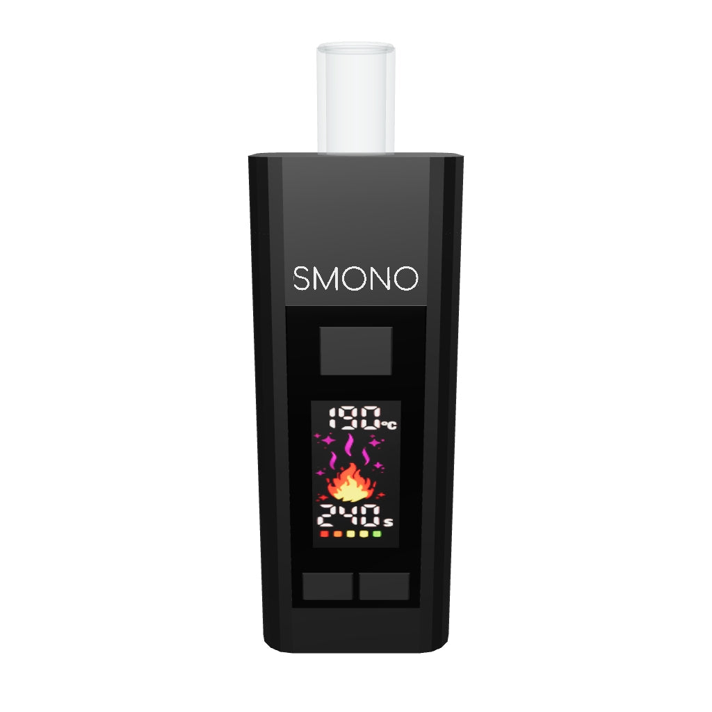 Smono 5 Schwarz, EU Version 6 – 3D-Modell mit Glasmundstück; Ladebuchse nicht dargestellt