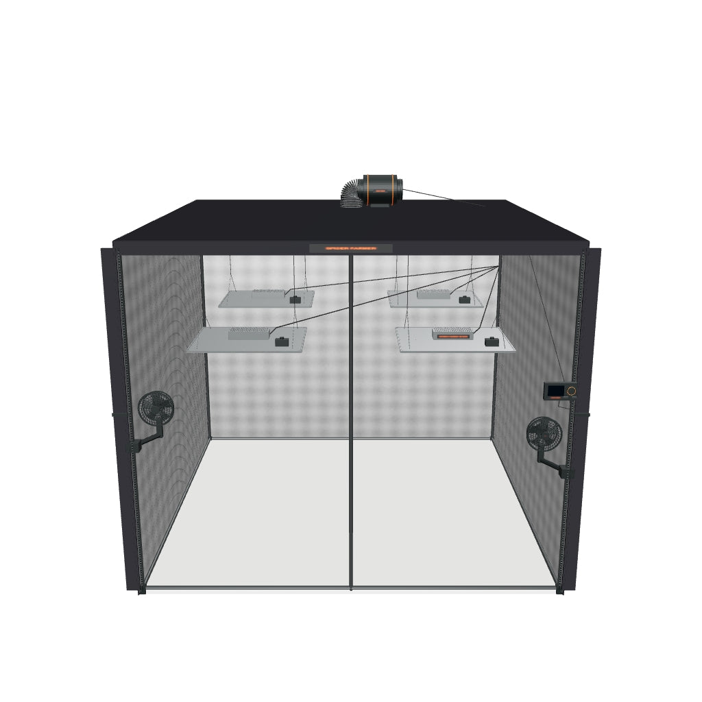 Spider Farmer Komplettset (240x240x200 cm) 1800 Watt SF4000 LED mit GGS für smarte Steuerung – interaktives 3D-Komplettset mit enthaltenen Komponenten