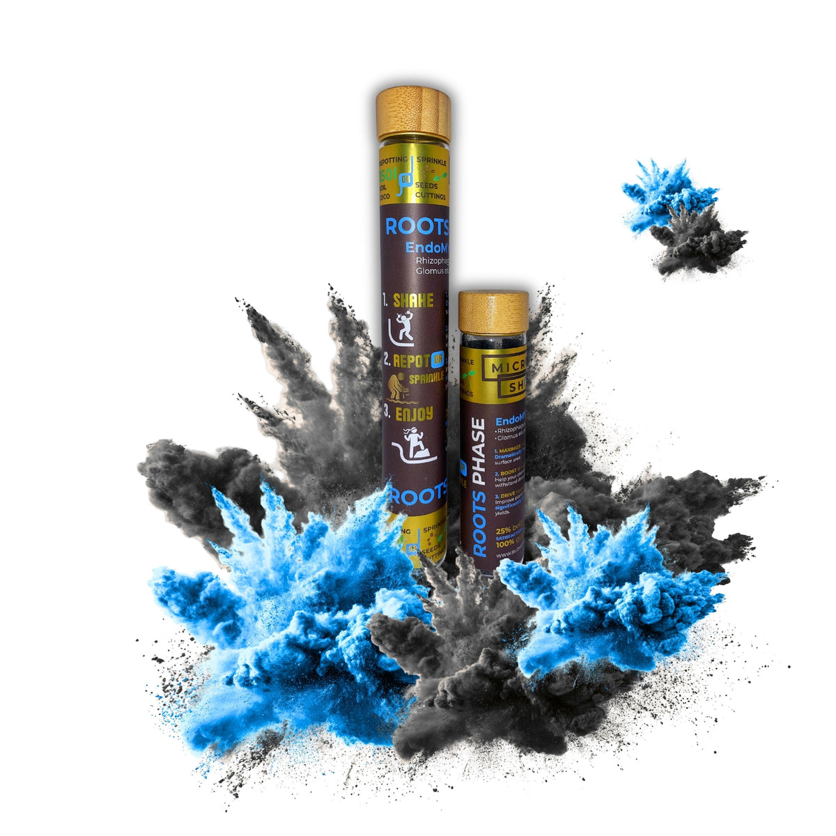 Blomgrow Microbe Shot Roots Produktdarstellung beider Größen