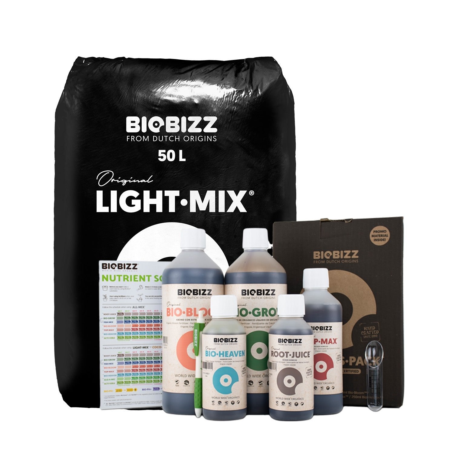 BioBizz Light-Mix mit Perlite 50L + Dünger Starters Pack