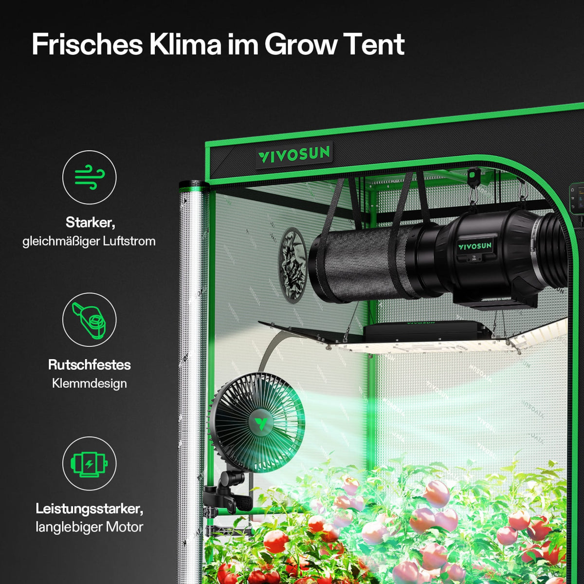 VIVOSUN AeroWave A6 Gen2 Clipventilatoren 150 mm (2er-Pack) – Galerie 2
