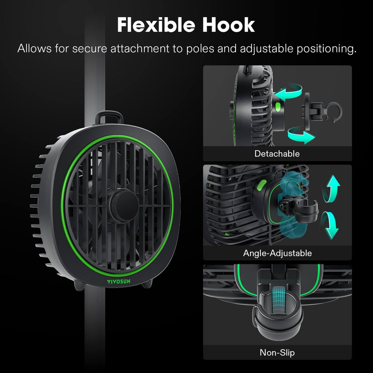 VIVOSUN AeroWave D4 smarter Clipventilatoren 100 mm (2er-Pack) – Galerie 6