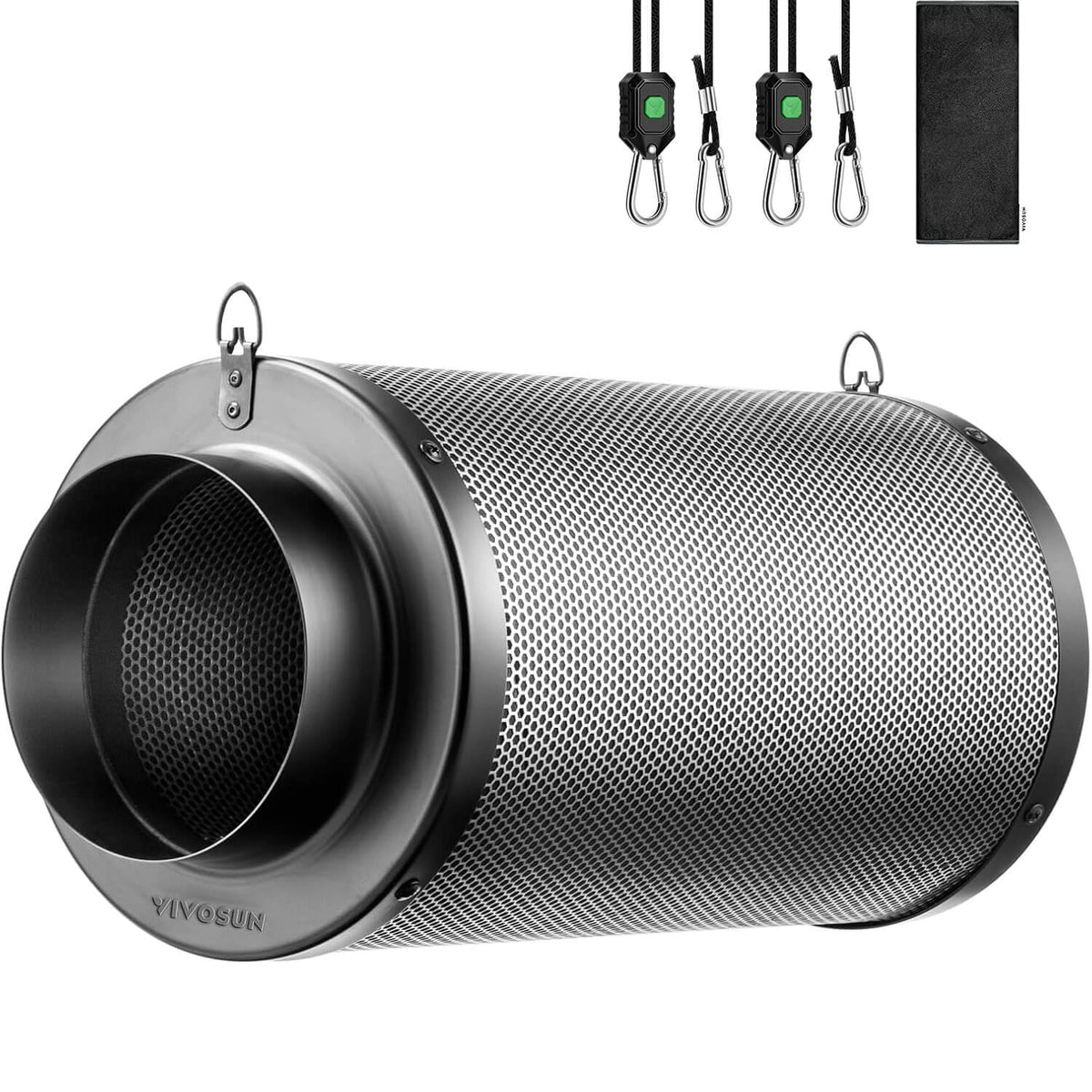 VIVOSUN Aktivkohlefilter 15 cm zur Geruchskontrolle Schwarz – Galerie 1