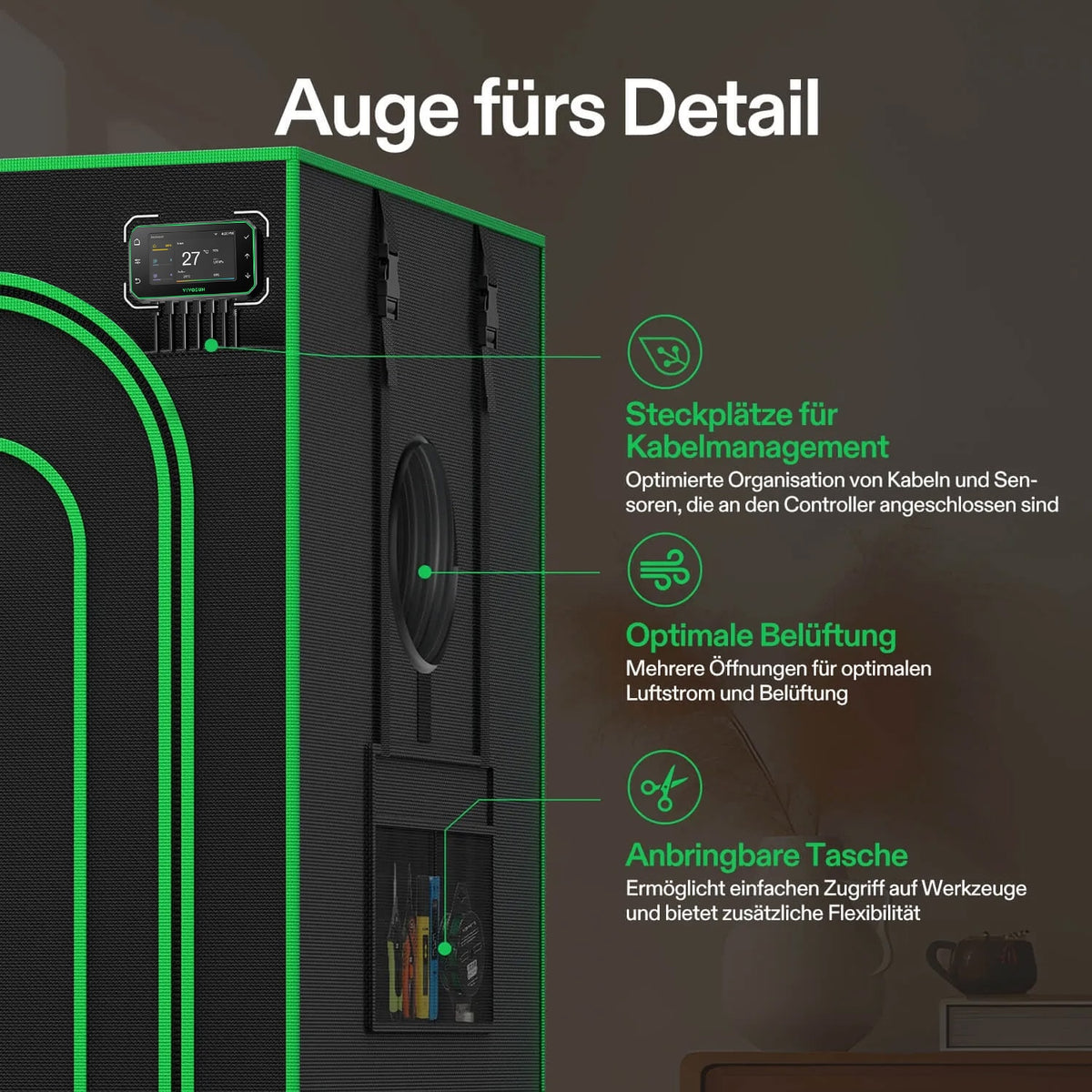 VIVOSUN P276 Growbox 80×80×160 cm – Galerie 6
