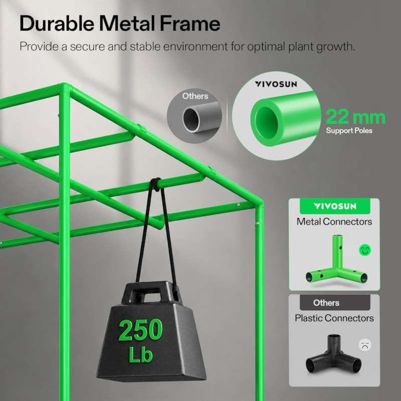 VIVOSUN P558 Growbox 150×150×200 cm – Galerie 4