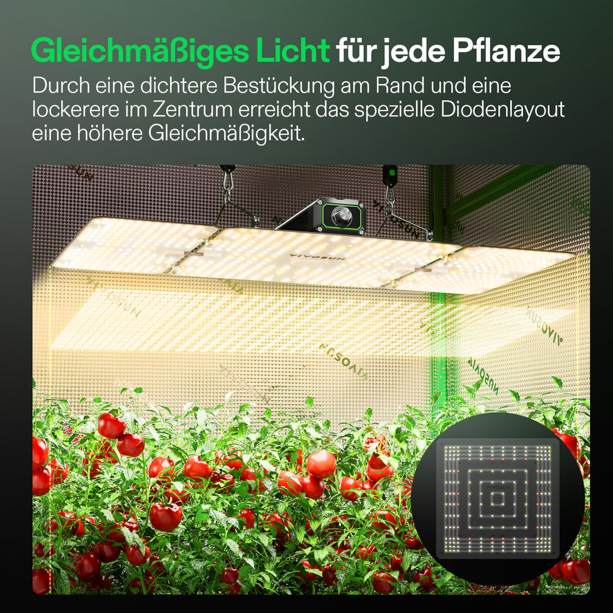 VIVOSUN LumaLight 200W LED Pflanzenlampe – Galerie 5