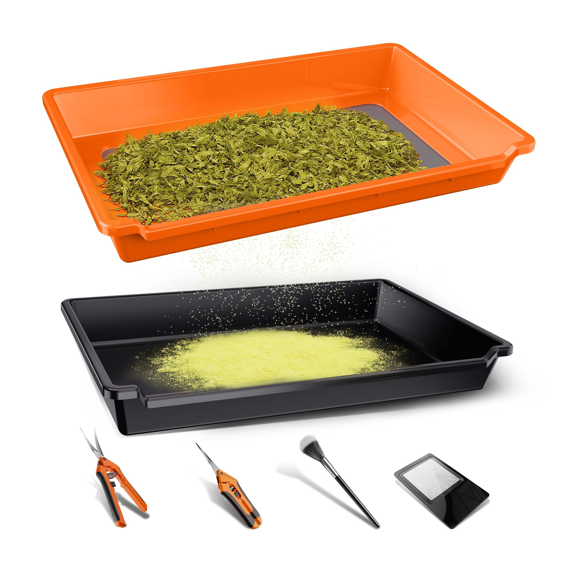 2-in-1 Trim-Tablett-Starterset mit Tablett und Sieb