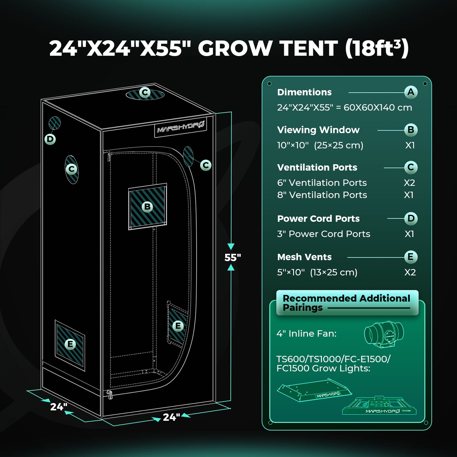 Growbox (60x60x140 cm)