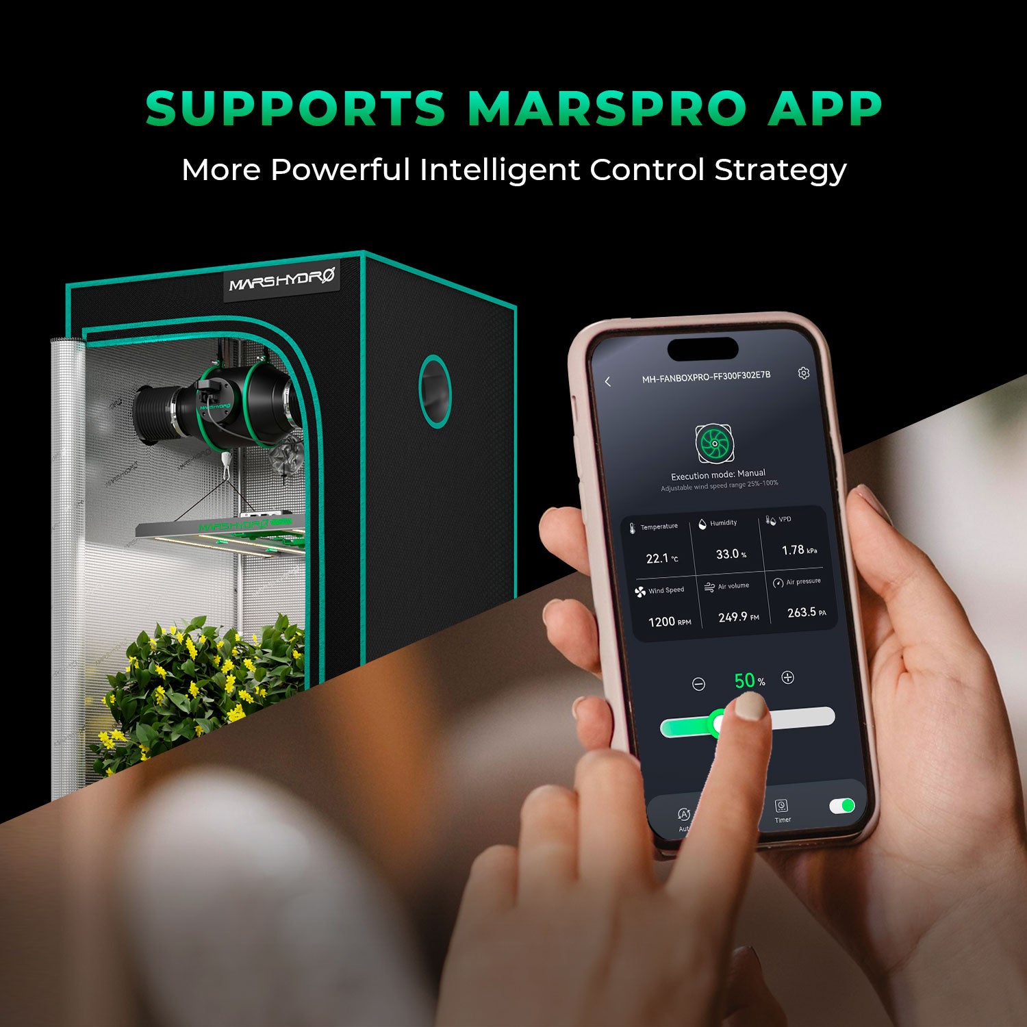iFresh smartes Abluftset mit App-Steuerung bis 686 m³/h inkl. Schwenkventilator, Stofftöpfe und mehr Zubehör