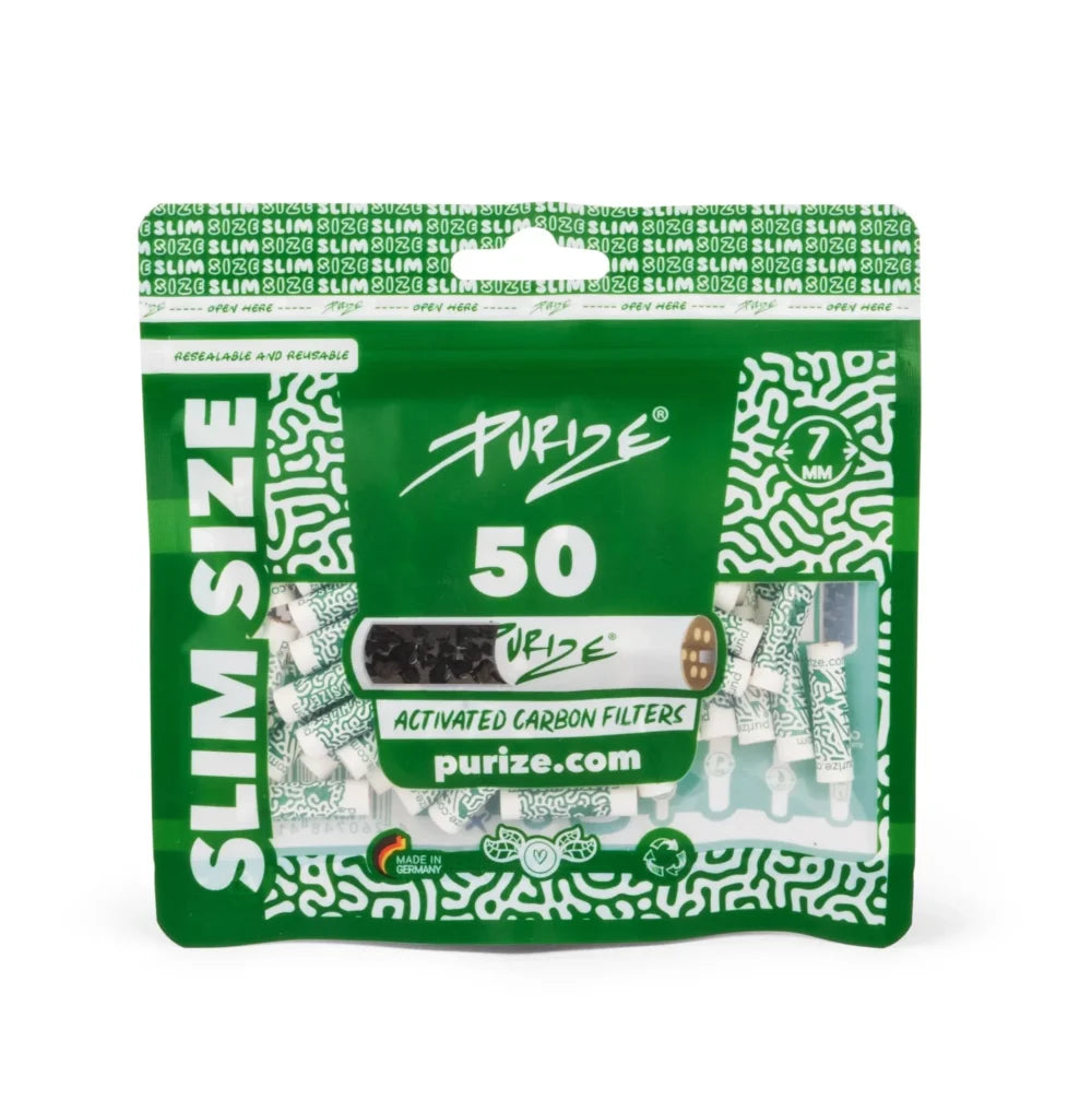 50 Stück Slim Size Aktivkohlefilter im Beutel Ø 7 mm