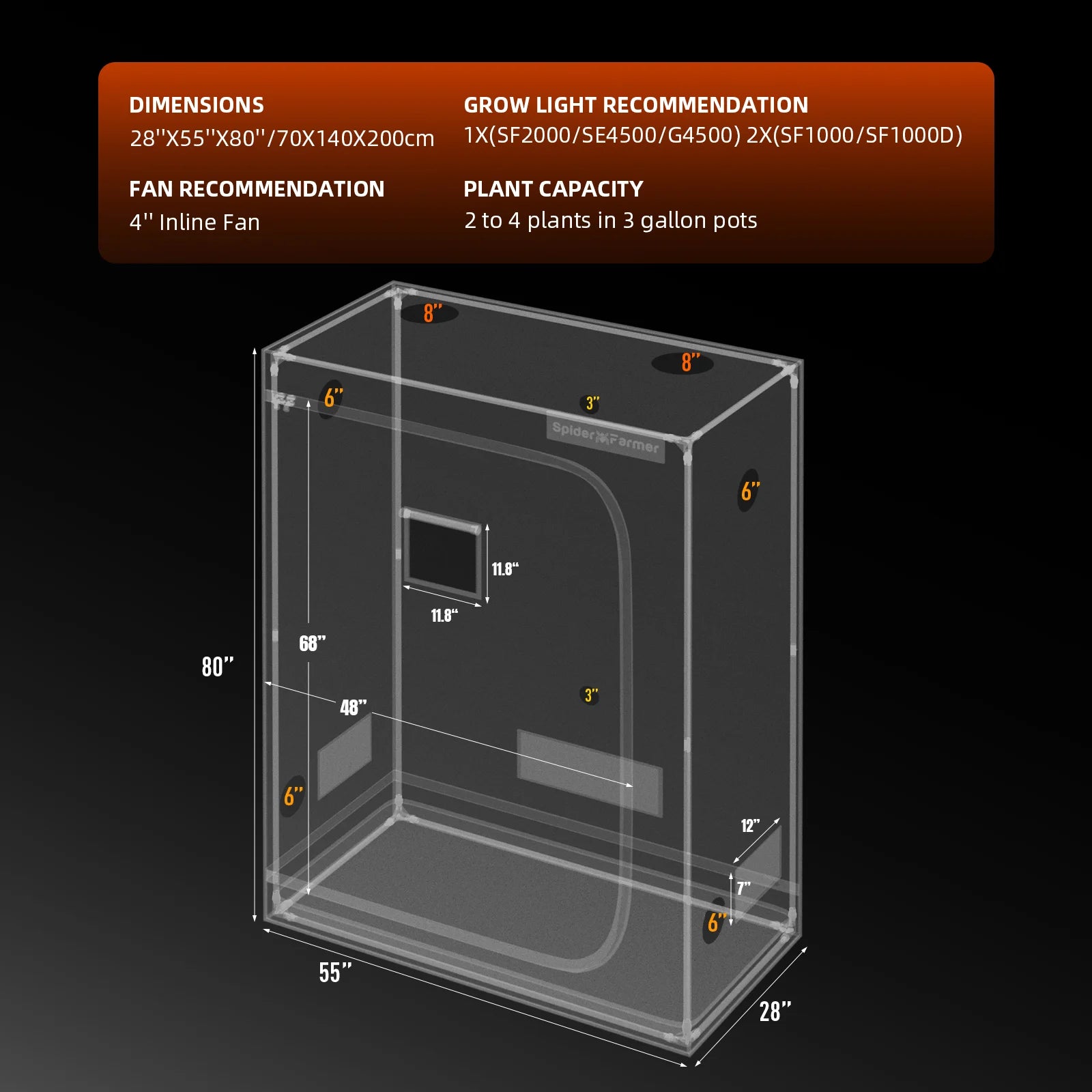 Growbox (140x70x200 cm)