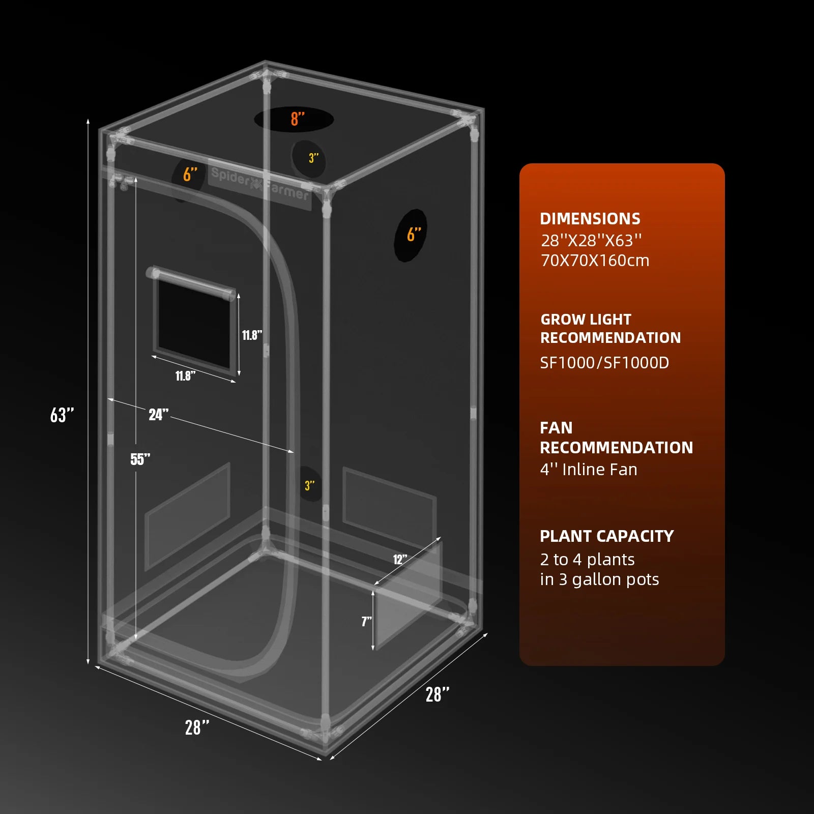 Growbox (70x70x160 cm)