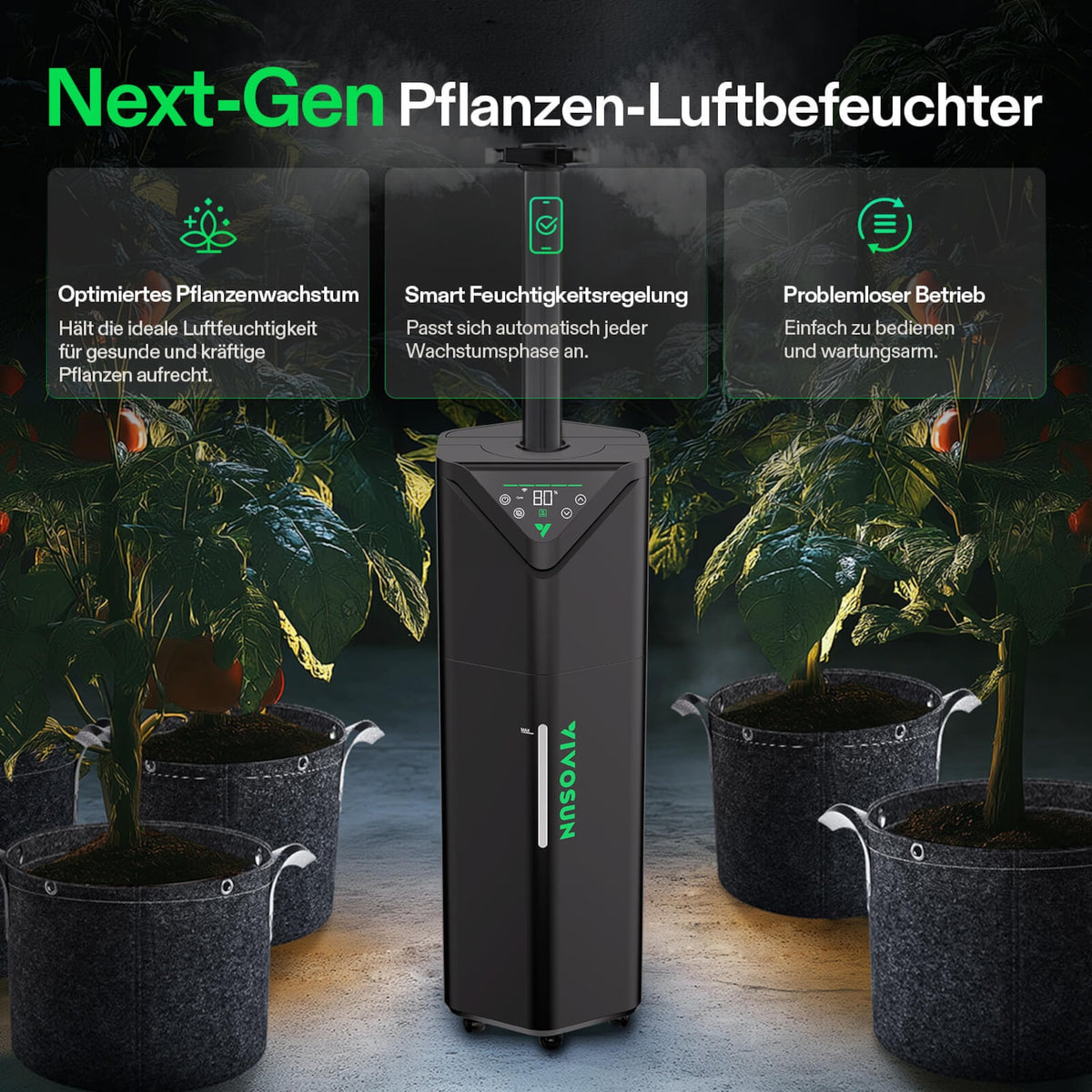 VIVOSUN AeroStream H19 smarter Luftbefeuchter mit 19 Liter Tank – Galerie 2