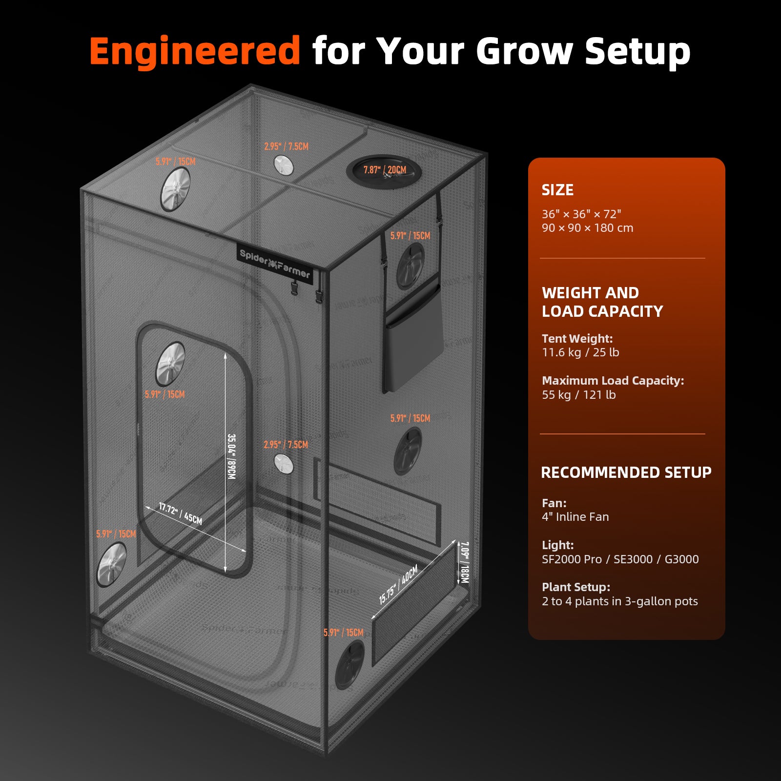 Master Series Growbox (90x90x180 cm)