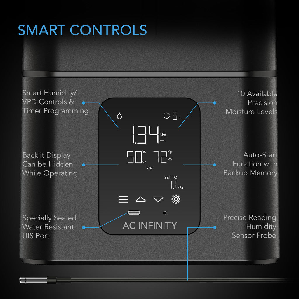CLOUDFORGE T7 smarter Luftbefeuchter mit 10 Nebelstufen und 15 Liter Tank