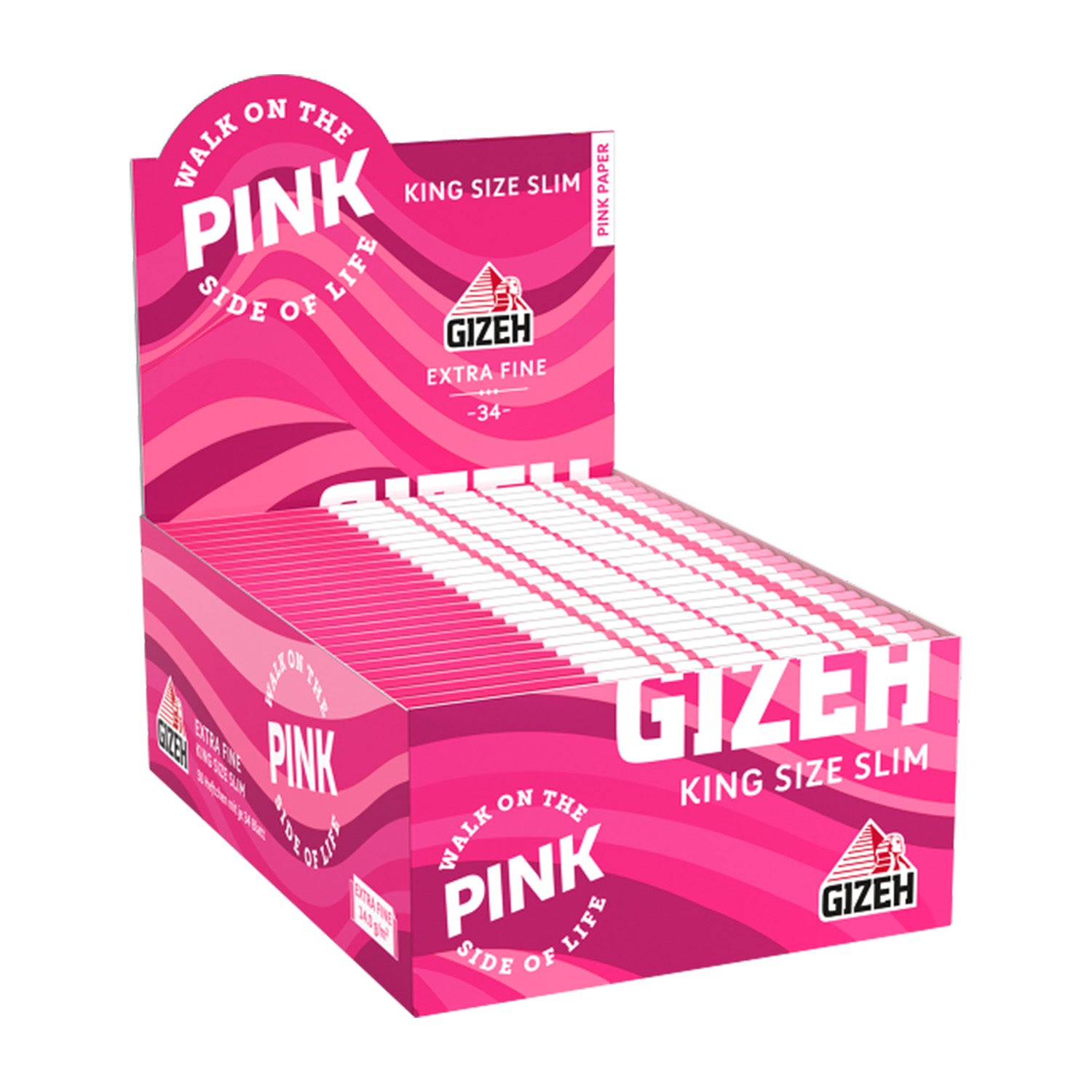 Gizeh King Size Slim Pink Longpapes Extra Fine 50er